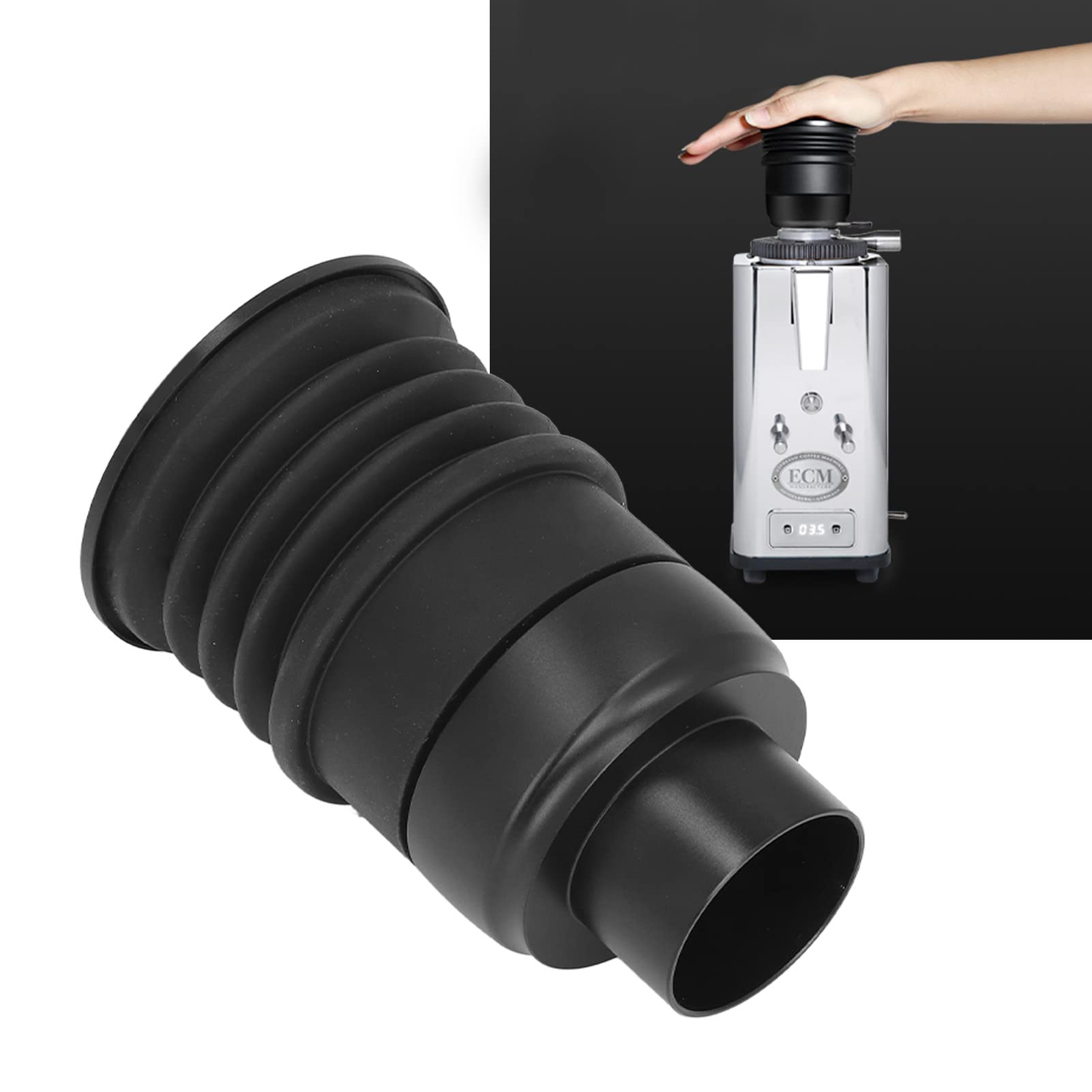 Premium Silicone Coffee Hopper - Lightweight Black Coffee Grinder Accessory for Espresso Machines | Perfect for Home Baristas & Coffee Shops