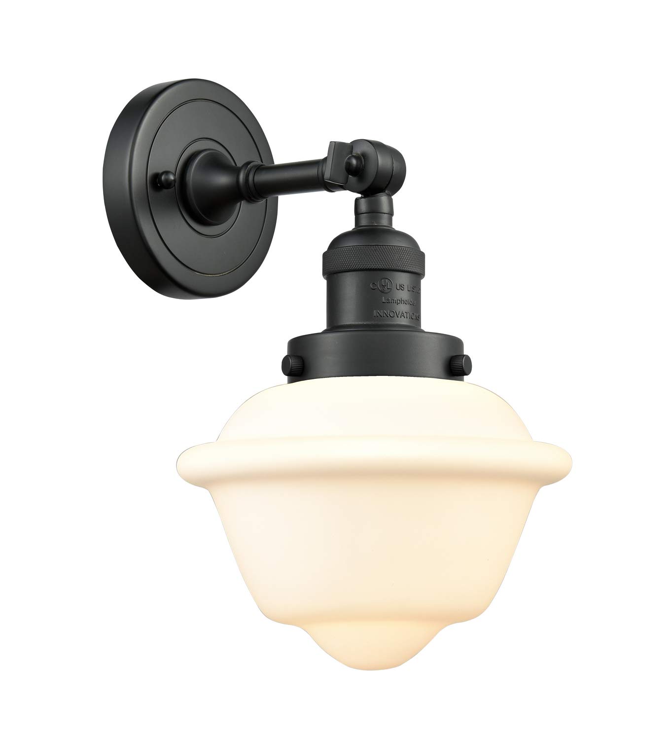 Innovations 203-BK-G531-LED Modern LED Wall Sconce Light Fixture - Black Finish, Energy Efficient Indoor Lighting for Bedroom, Living Room & Hallway Decor