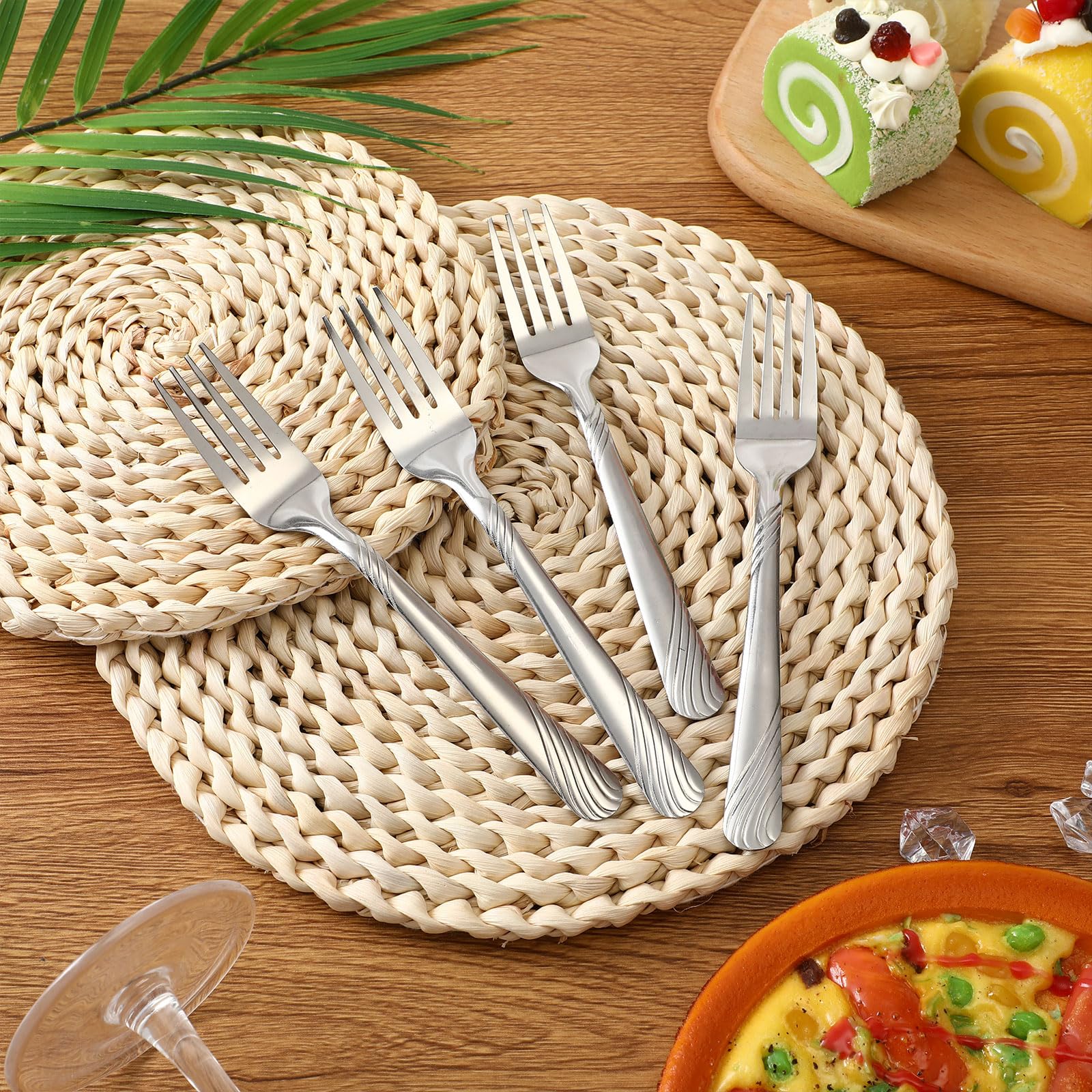 100 Pcs Stainless Steel Dinner Forks Bulk Set - 6.9 Inch Mirror Polished Silverware for Home, Kitchen & Restaurant Use - Durable Flatware Cutlery for Dining, Parties & Catering Events