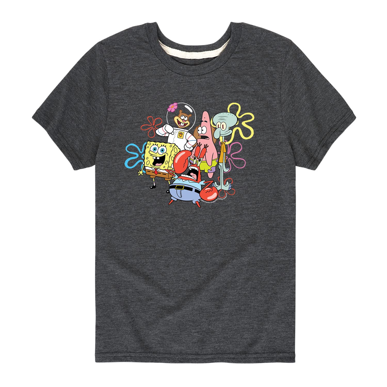 SpongeBob SquarePants Graphic T-Shirt for Toddlers & Kids | Short Sleeve Cartoon Character Tee | Fun Casual Wear for Playdates & School