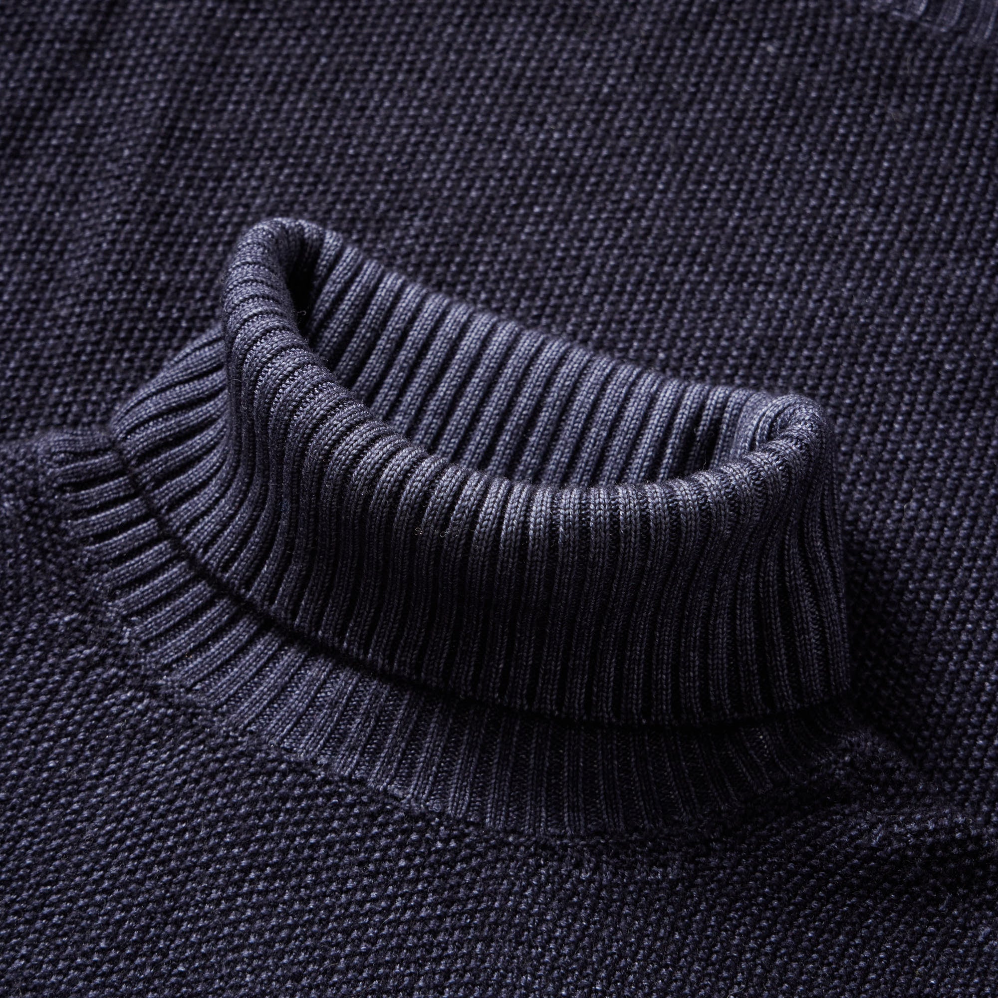 FRADI Men's Wool Sweater - Dark Denim Color, Warm & Comfortable for Winter, Fall & Casual Outfits