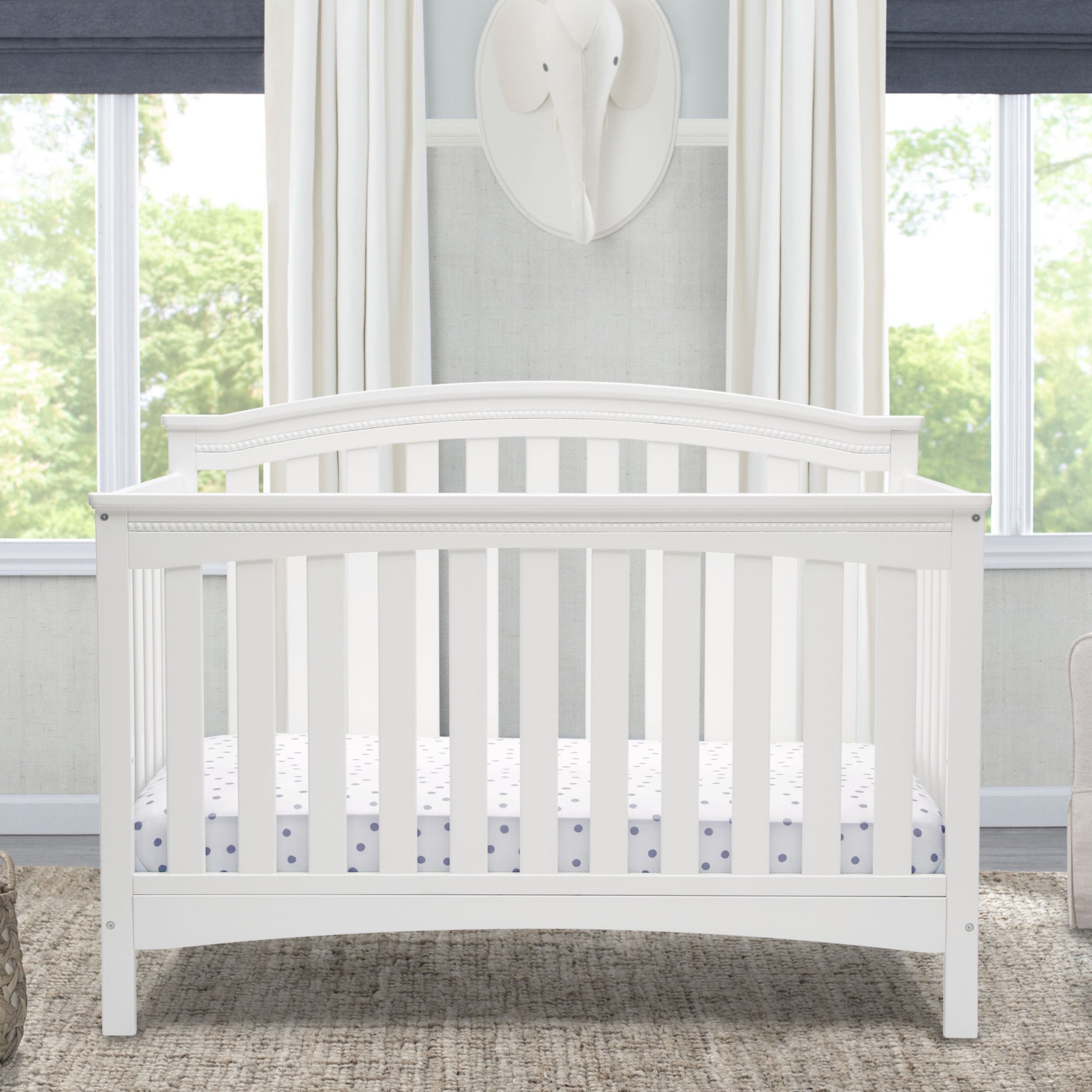 Waverly 6-in-1 Convertible Baby Crib - Toddler Bed, Daybed & Full-Size Bed - Safe Nursery Furniture for Newborns to Teens - Perfect for Baby Rooms & Kids Bedrooms