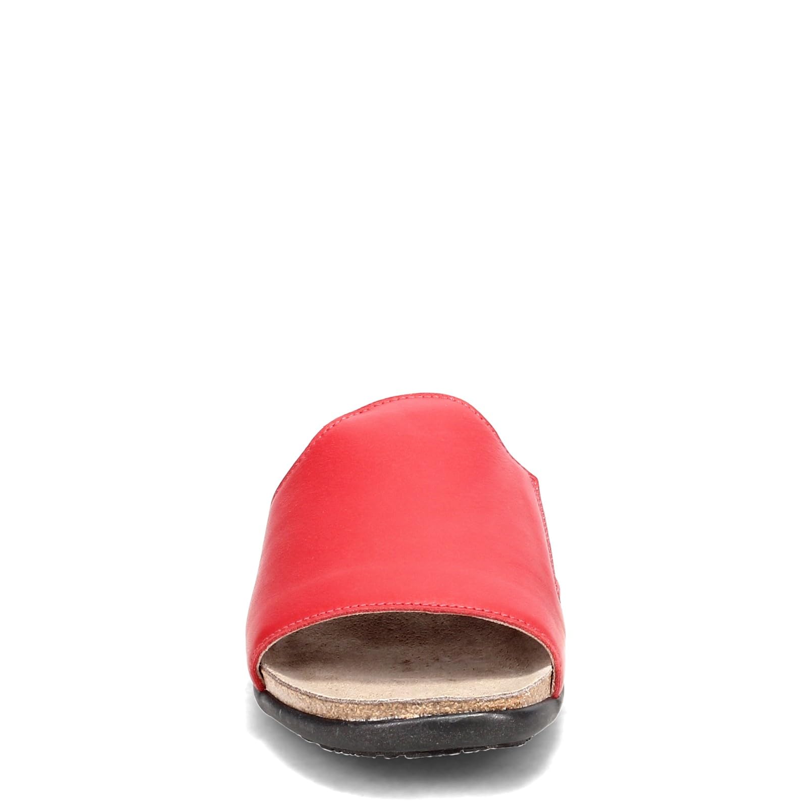 NAOT Women's Skylar Slide Sandals - Red Leather Size 38 | Comfortable House Slippers & Summer Slides for Women | Perfect for Indoor, Outdoor & Beach Wear