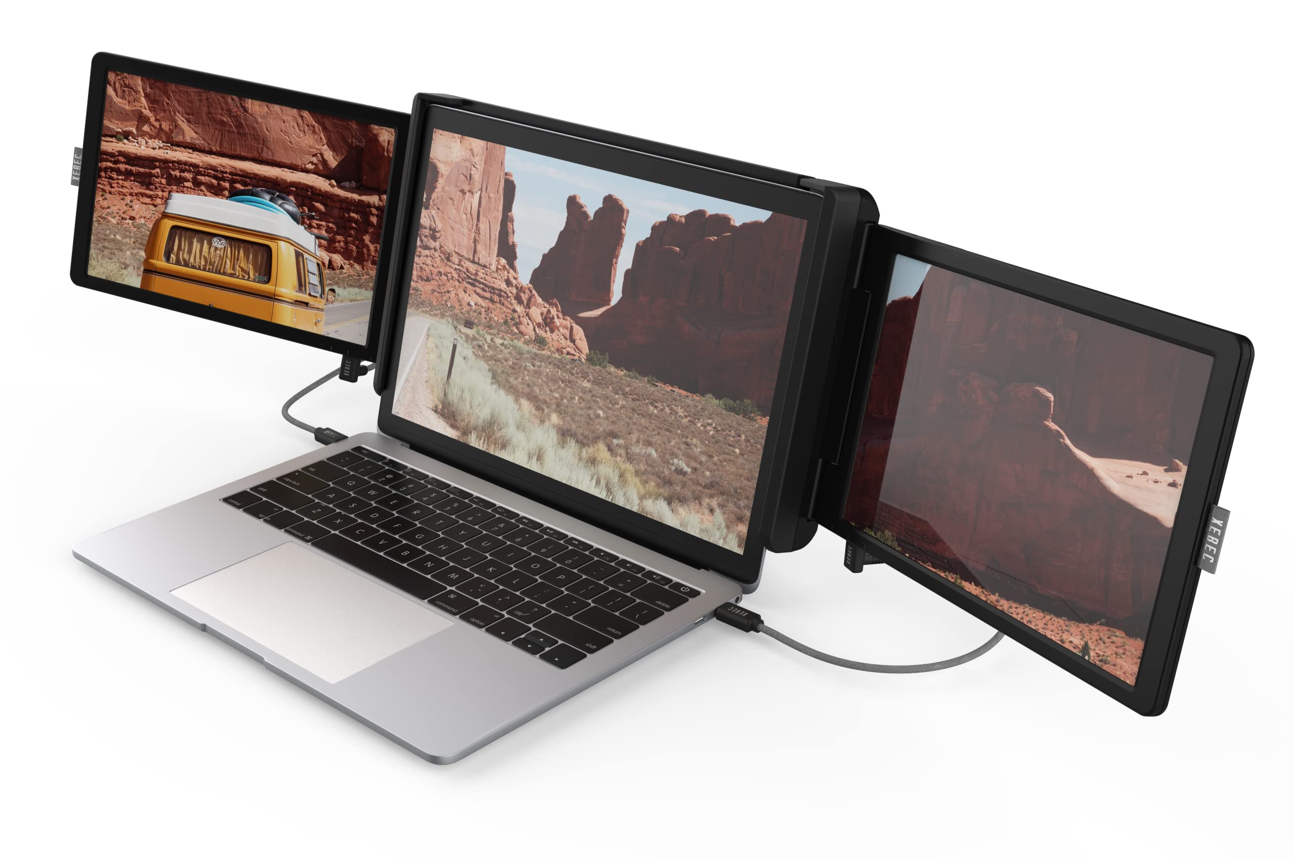 Xebec Tri-Screen 2 Portable Laptop Monitor - 15.6
