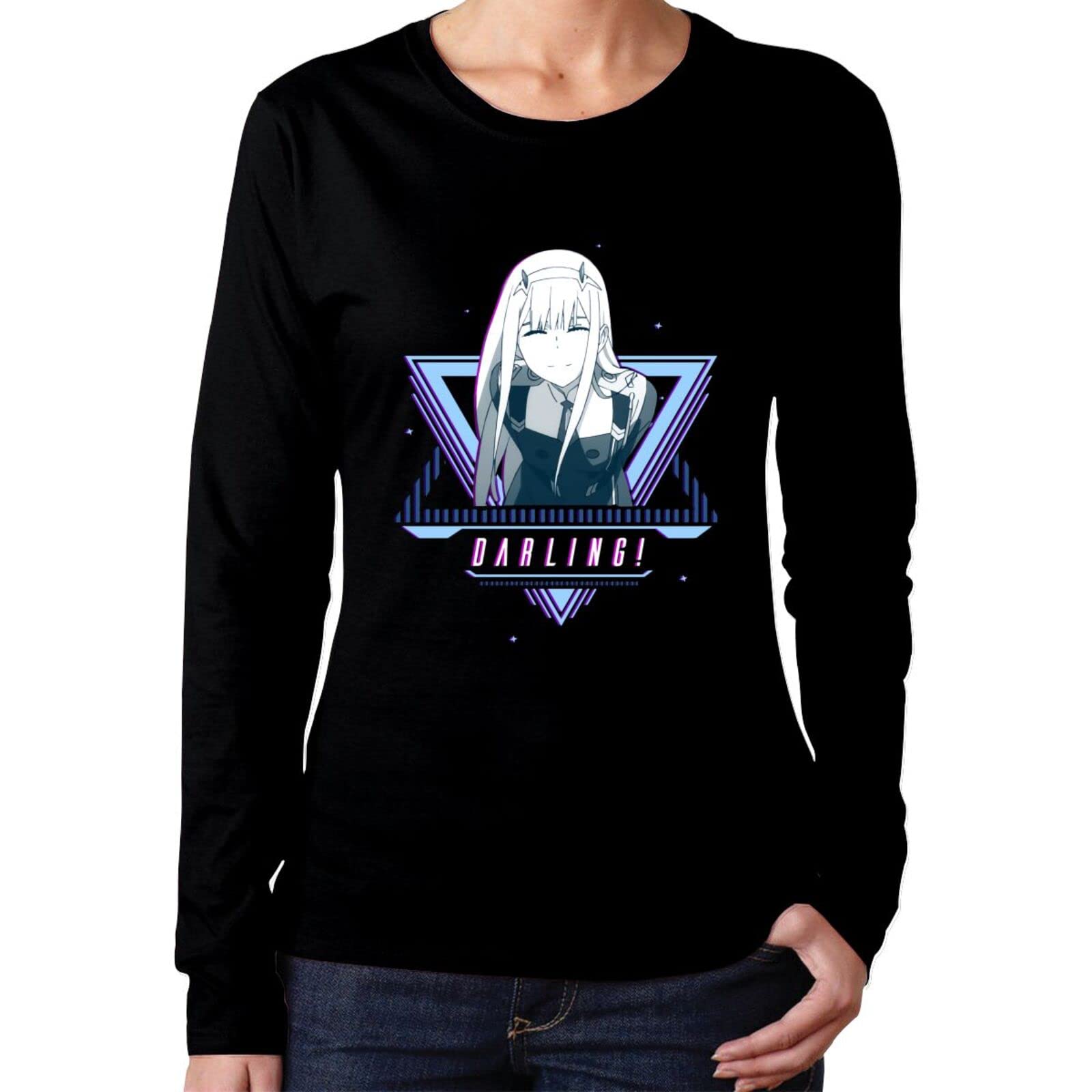 Darling in The Franxx Anime Long Sleeve T-Shirt for Women - Soft Cotton Crew Neck Tee - Casual Wear, Cosplay, and Anime Enthusiast Outfits
