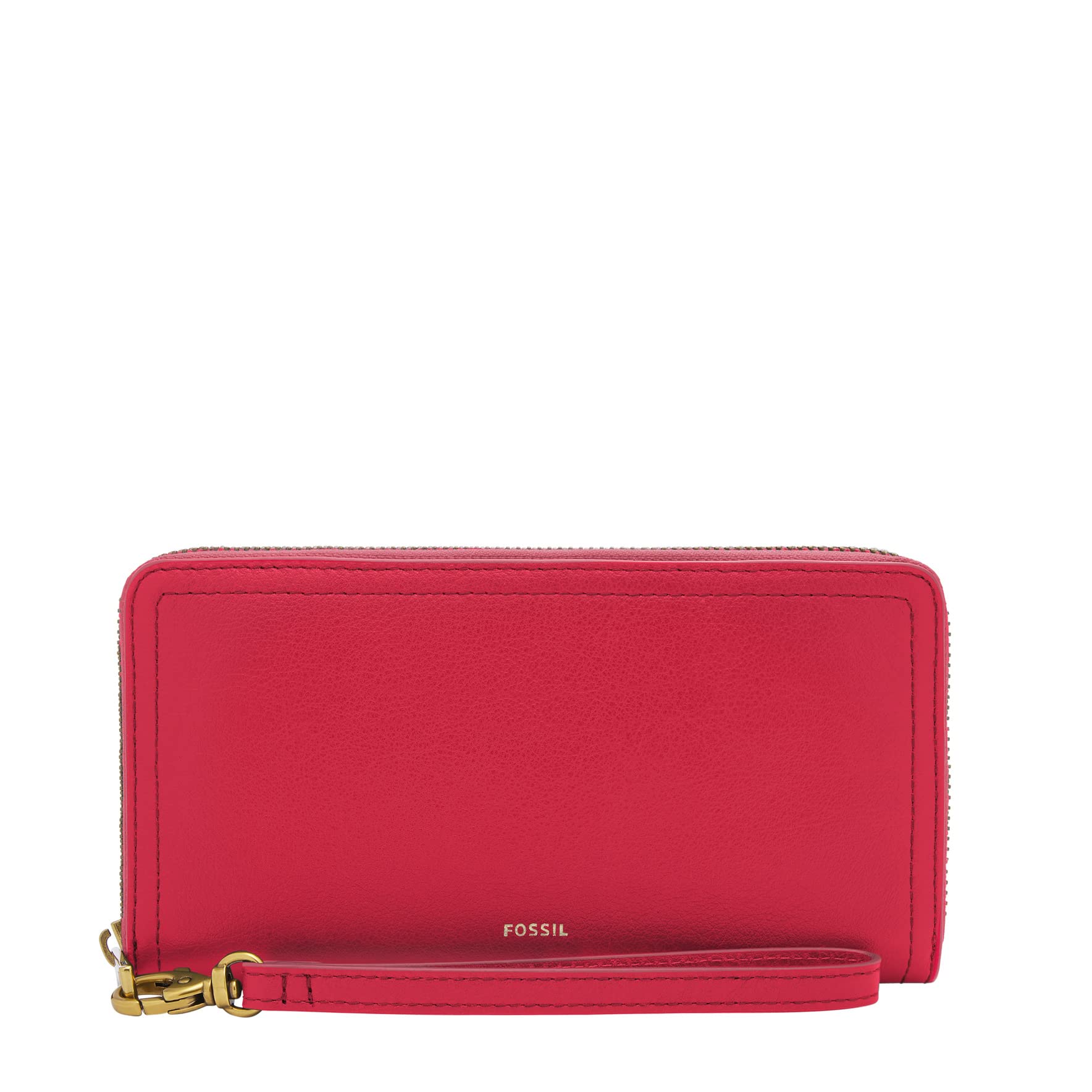 Fossil Women's Logan Leather RFID-Blocking Zip Around Clutch Wallet with Wristlet Strap - Stylish Crossbody Purse for Everyday Use, Travel & Shopping