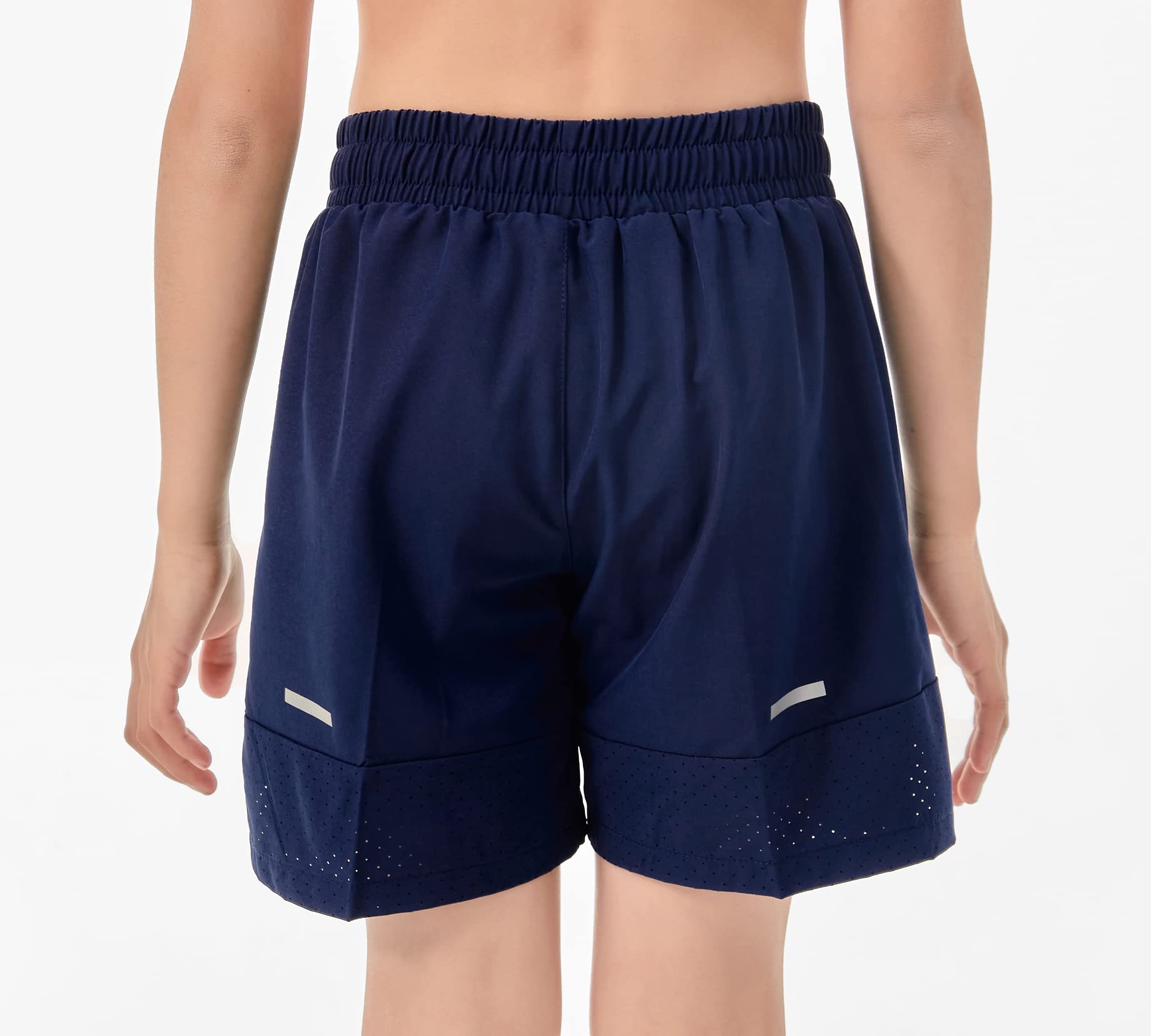 IRELIA 2 Pack Boys' Quick Dry Active Sports Shorts with Zipper Pocket & Reflective Strip - Compression Boxer Brief Liner - Perfect for Running, Soccer, Gym Workouts & Outdoor Play