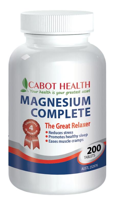 Cabot Health Magnesium Complete Supplement - High Absorption Magnesium Complex with Glycinate, Citrate & Malate for Muscle, Nerve & Bone Support - Ideal for Athletes, Stress Relief & Better Sleep