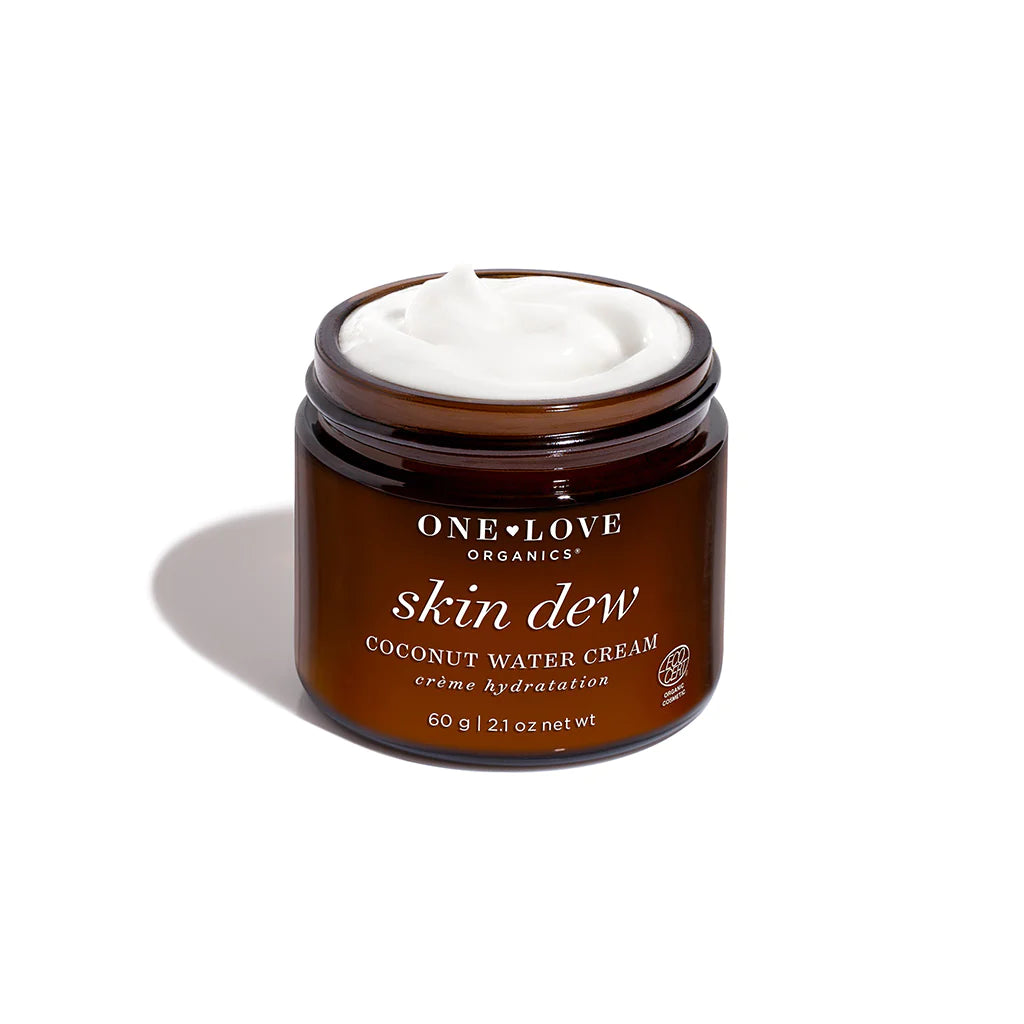 One Love Organics Skin Dew Coconut Water Cream - Hydrating Face Moisturizer for Dry & Sensitive Skin | Natural Skincare for Daily Use & Night Routine