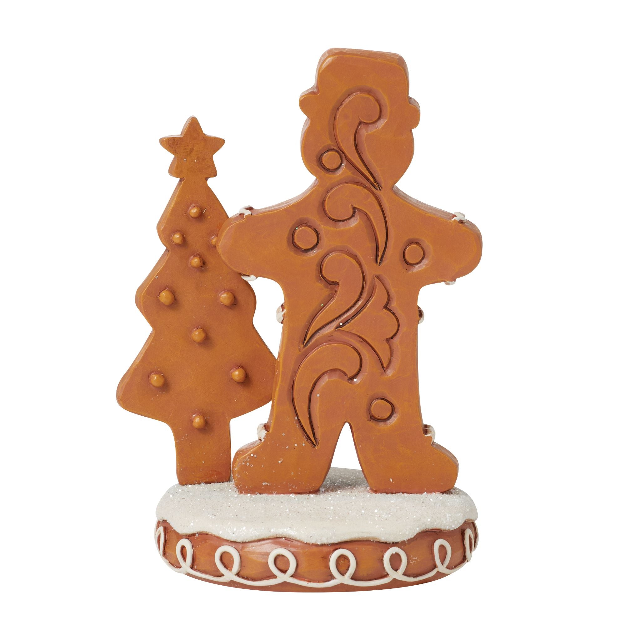 Gingerbread Boy Figurine - Christmas Decor, Holiday Home Ornament, Festive Tabletop Display for Xmas Tree & Mantel Decorations