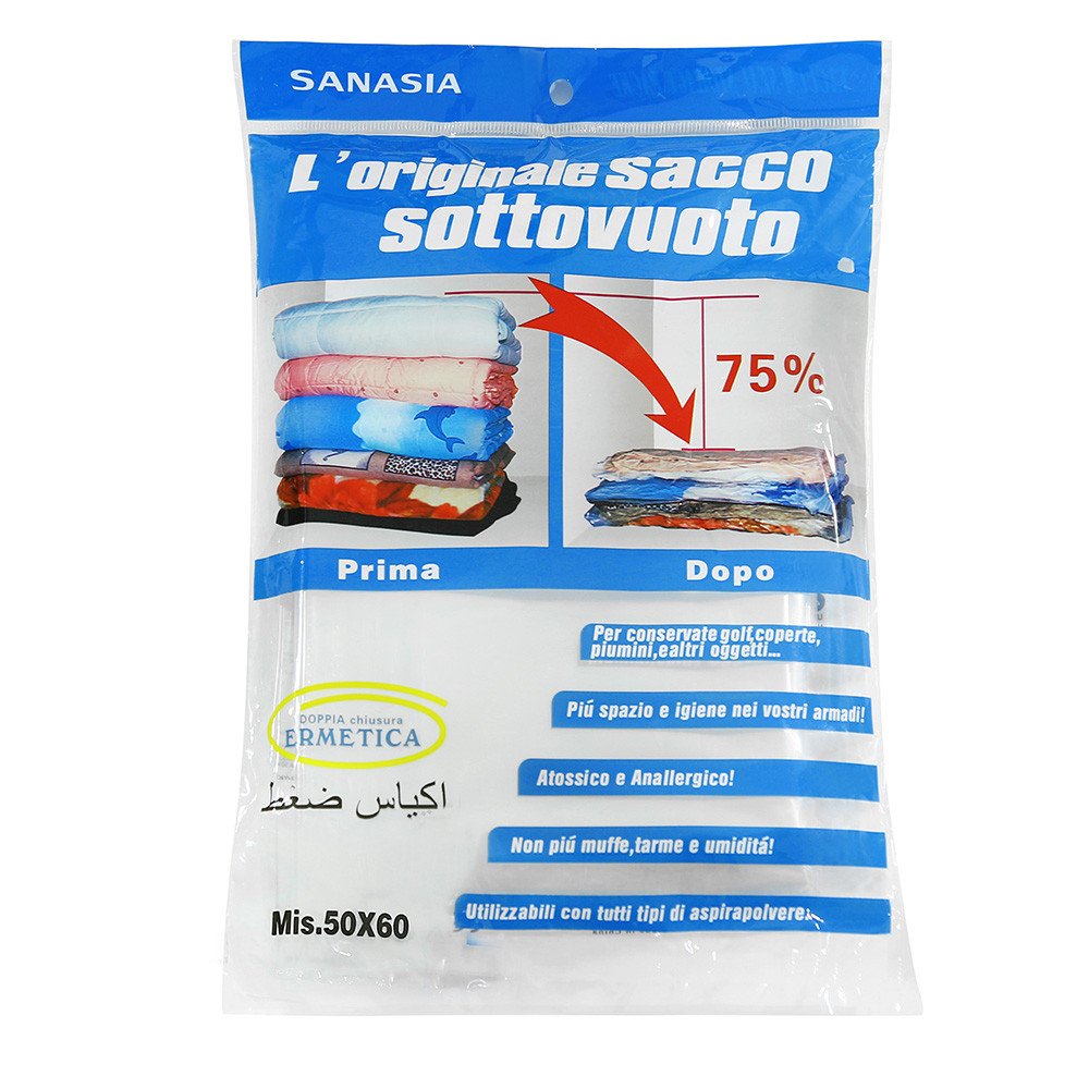 Space Vacuum Storage Bags - Large Compressed Seal Organizer for Clothes, Blankets & Seasonal Items | Space Saving Storage Solution for Home, Travel & Moving | Airtight Vacuum Seal Bags for Housekeeping