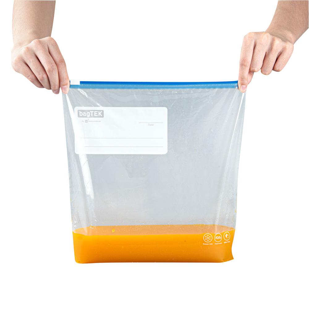 BPA-Free 1 Gallon Clear Plastic Freezer Bags with Slider Zipper & Expandable Bottom - 1000 Count Box (9.5
