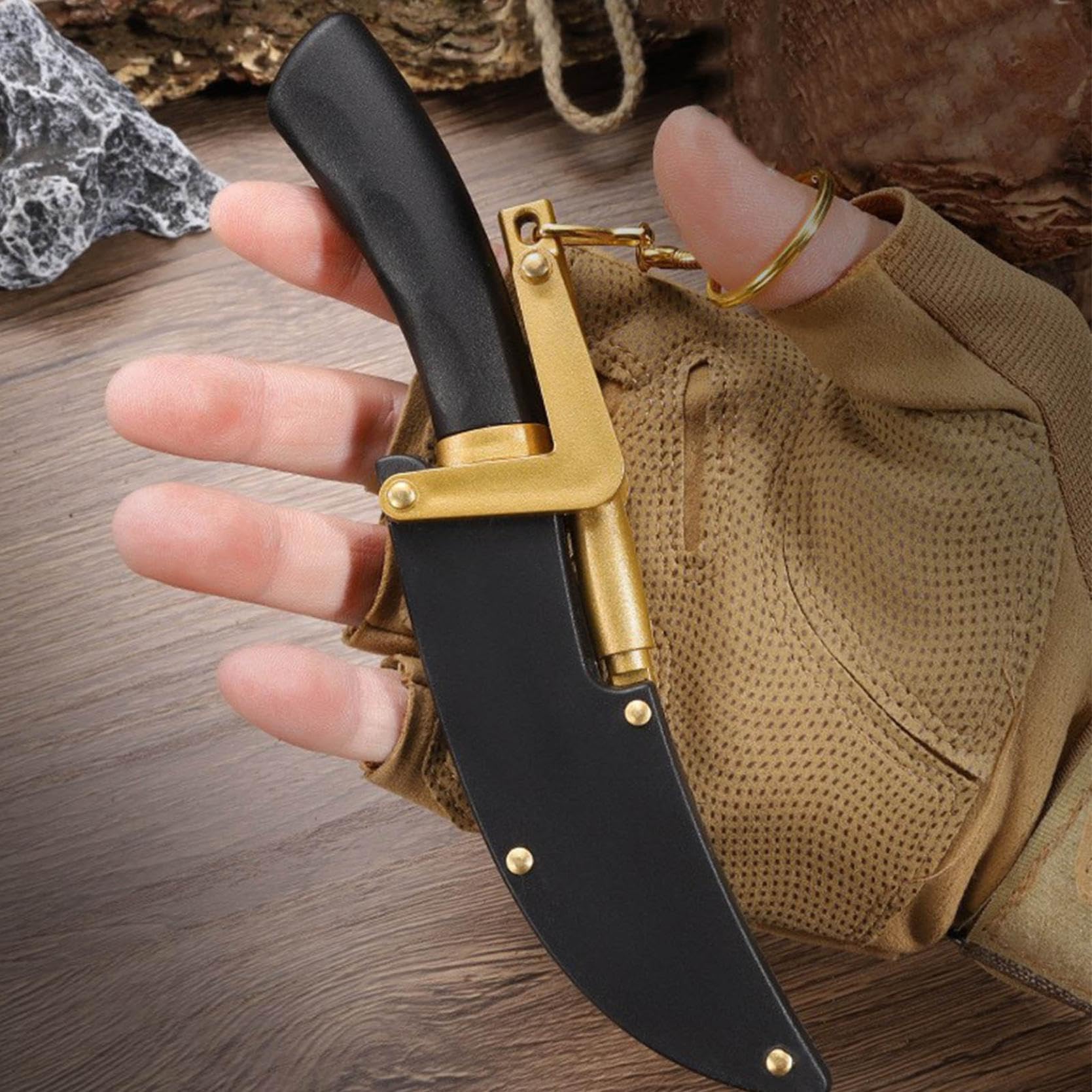 Multipurpose Outdoor Portable Fruit Knife with Sheath - Stainless Steel Camping, BBQ & Kitchen Utility Knife for Hiking, Picnics & Home Use