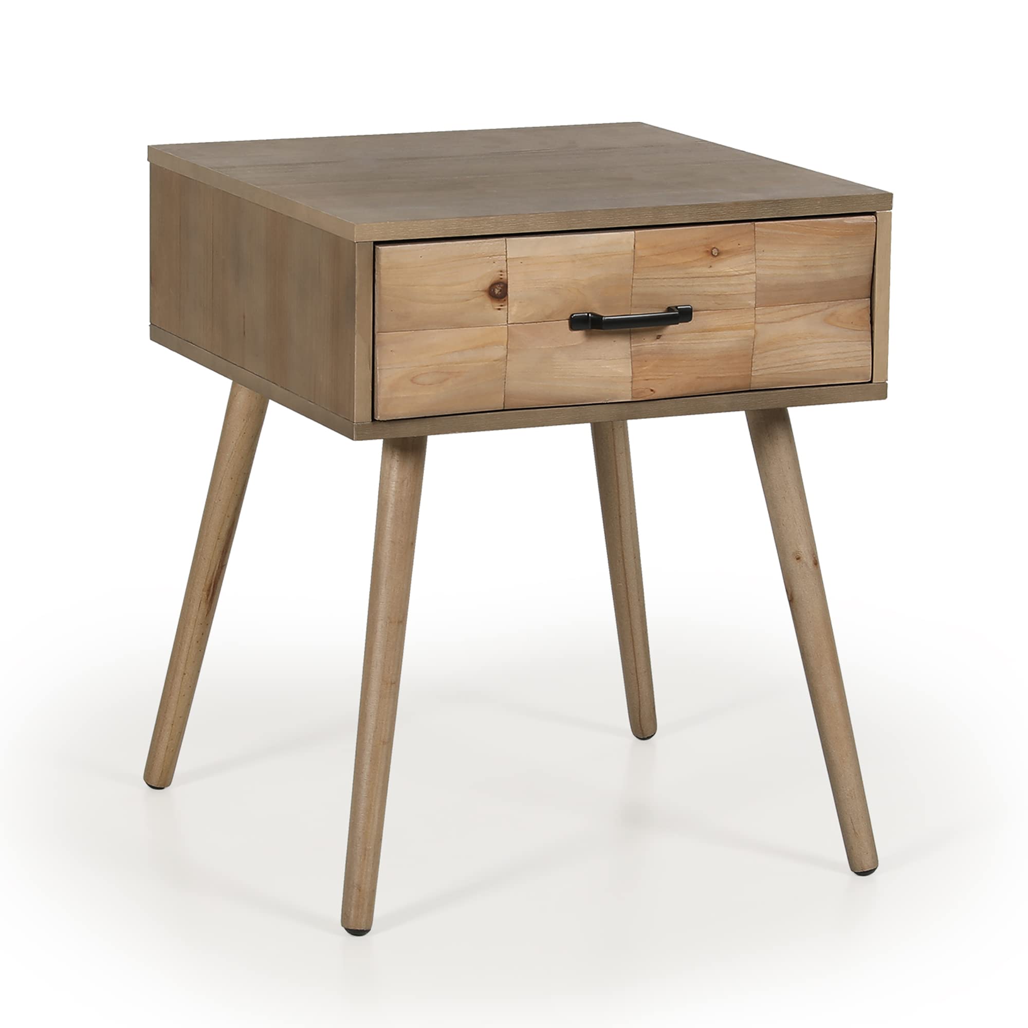 Sophia & William Modern Side End Table with 1 Drawer - Nightstand with Storage, Wooden Bedside Table with Drawer Front and Sturdy Legs - Perfect for Bedroom, Living Room, Small Spaces, Dorm & Apartment - Ideal as Night Stand, Reading Lamp Table or Entryway Organizer