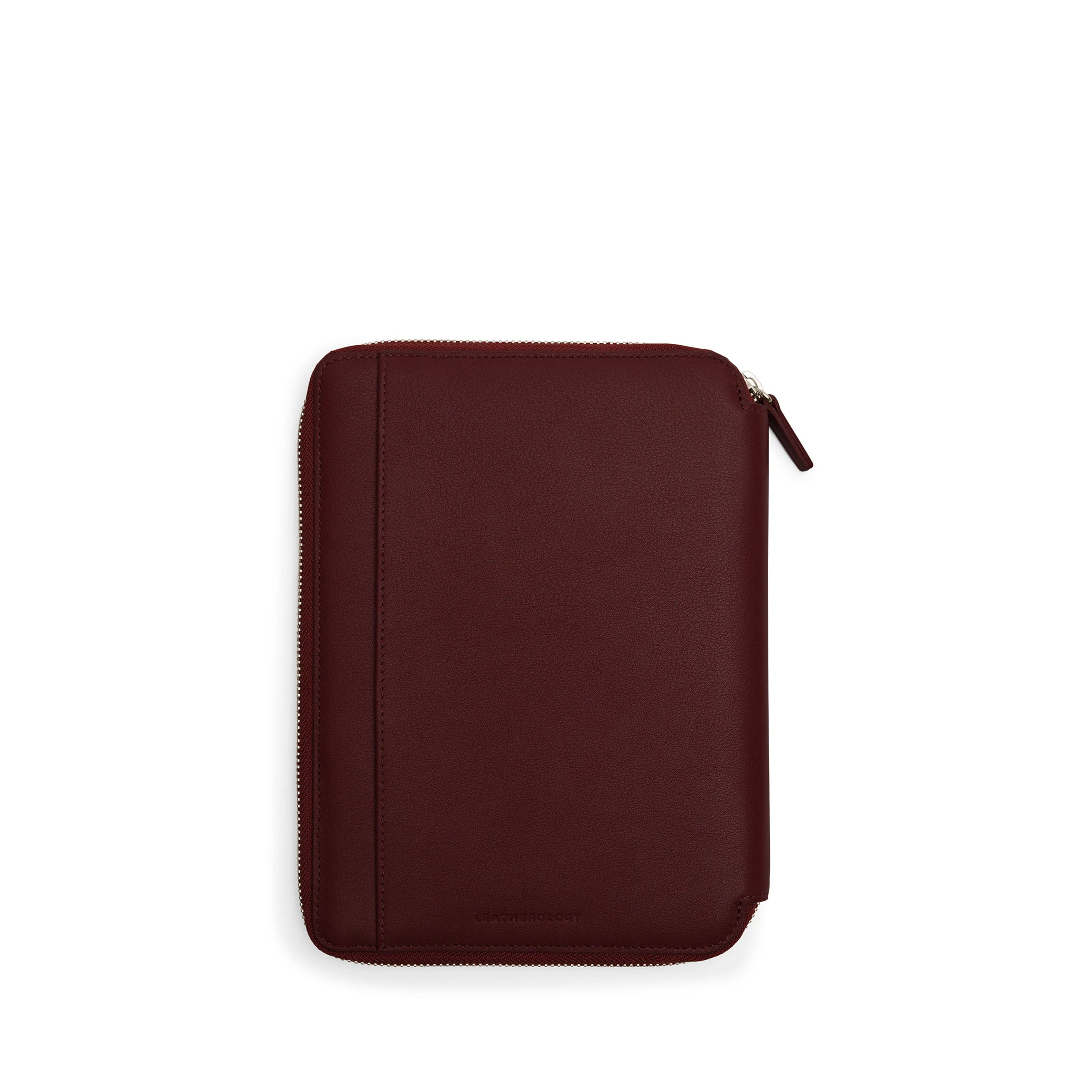 Premium A5 Leather Zippered Journal Notebook - Bordeaux Red, Lined Pages for Writing, Ideal for Travel, Work & Personal Diary | Gift for Writers & Professionals