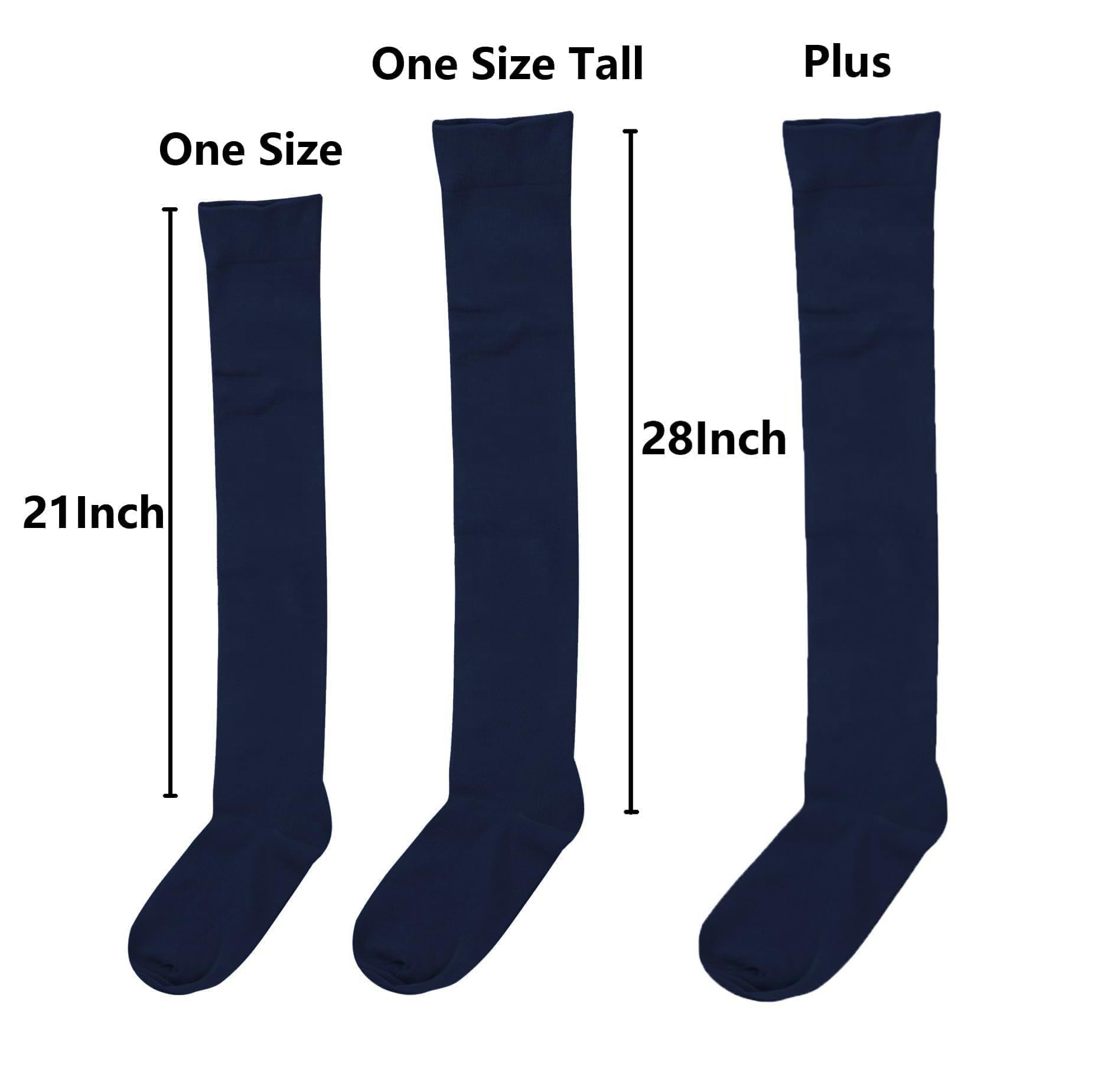 Bestjybt Women's Thigh High Socks - Cotton Warm Over The Knee Socks, Long Knee High Boot Stockings & Leg Warmers for Winter, Fashion & Outfit Styling