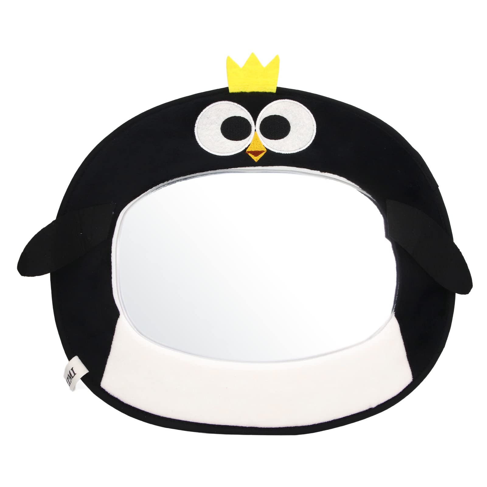 Hyuduo 3D Cartoon Penguin Baby Car Mirror - Acrylic Rearview Safety Seat Mirror for Infant Observation - Perfect for Parents to Monitor Baby in Backseat While Driving