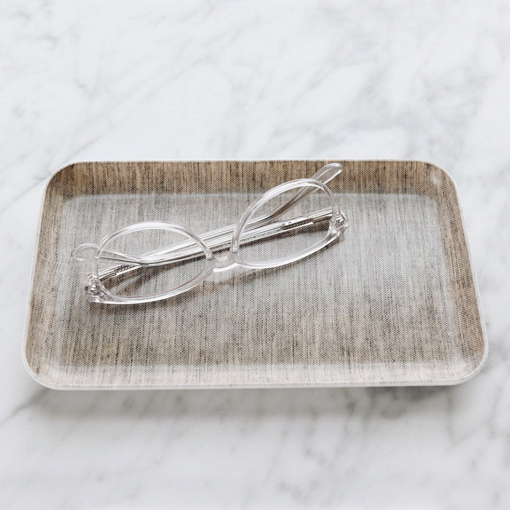 Natural Small Linen Tray - Eco-Friendly Home Organizer for Jewelry, Keys & Office Supplies | Perfect for Bedroom, Bathroom & Desk Decor