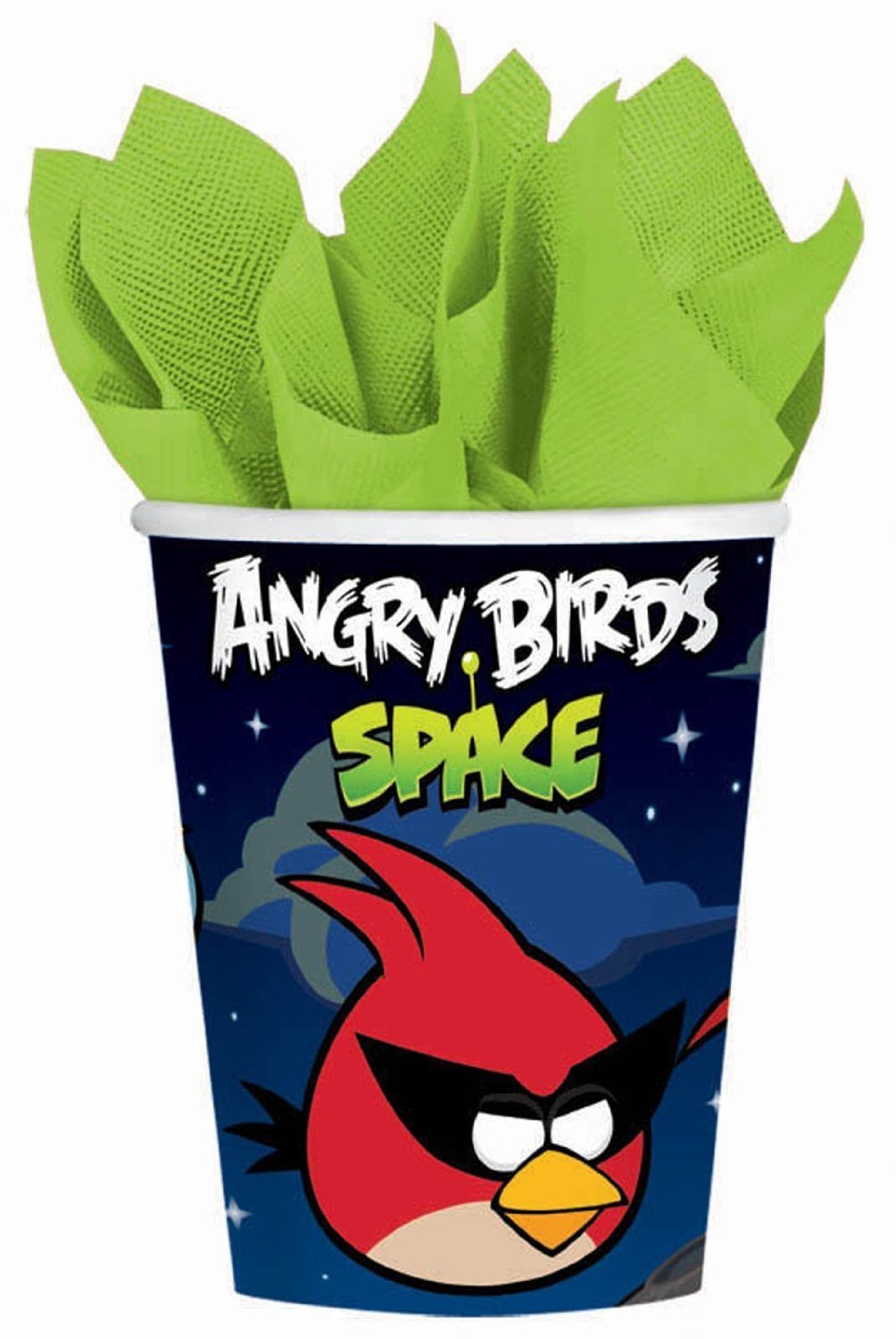 Angry Birds Space Themed Small Paper Cups - 8 Pack | Party Supplies, Kids Birthday, Office Snacks, Picnic & BBQ Disposable Drinkware