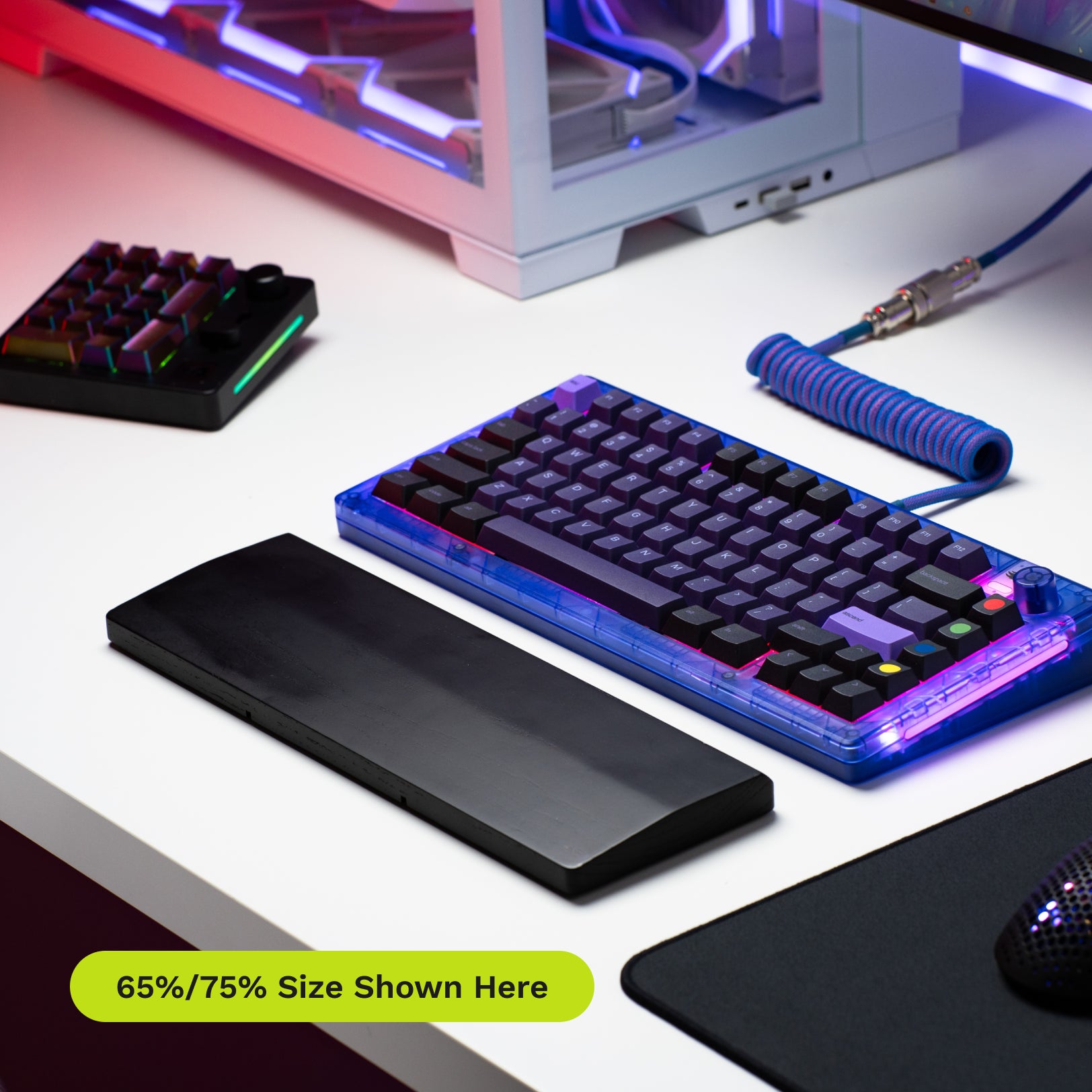 Ergonomic Wooden Wrist Rest for Keyboard & Mouse - Comfortable Support for Office, Gaming & Typing - Reduce Wrist Pain & Fatigue