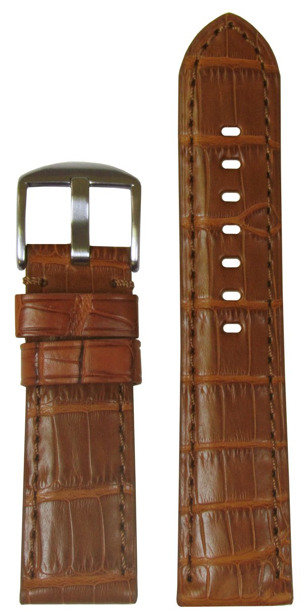 Genuine Louisiana Alligator Leather Watch Band - Matte Finish for Men & Women - Luxury Replacement Strap for Apple Watch, Rolex & Smartwatches - Perfect for Business, Casual & Formal Occasions