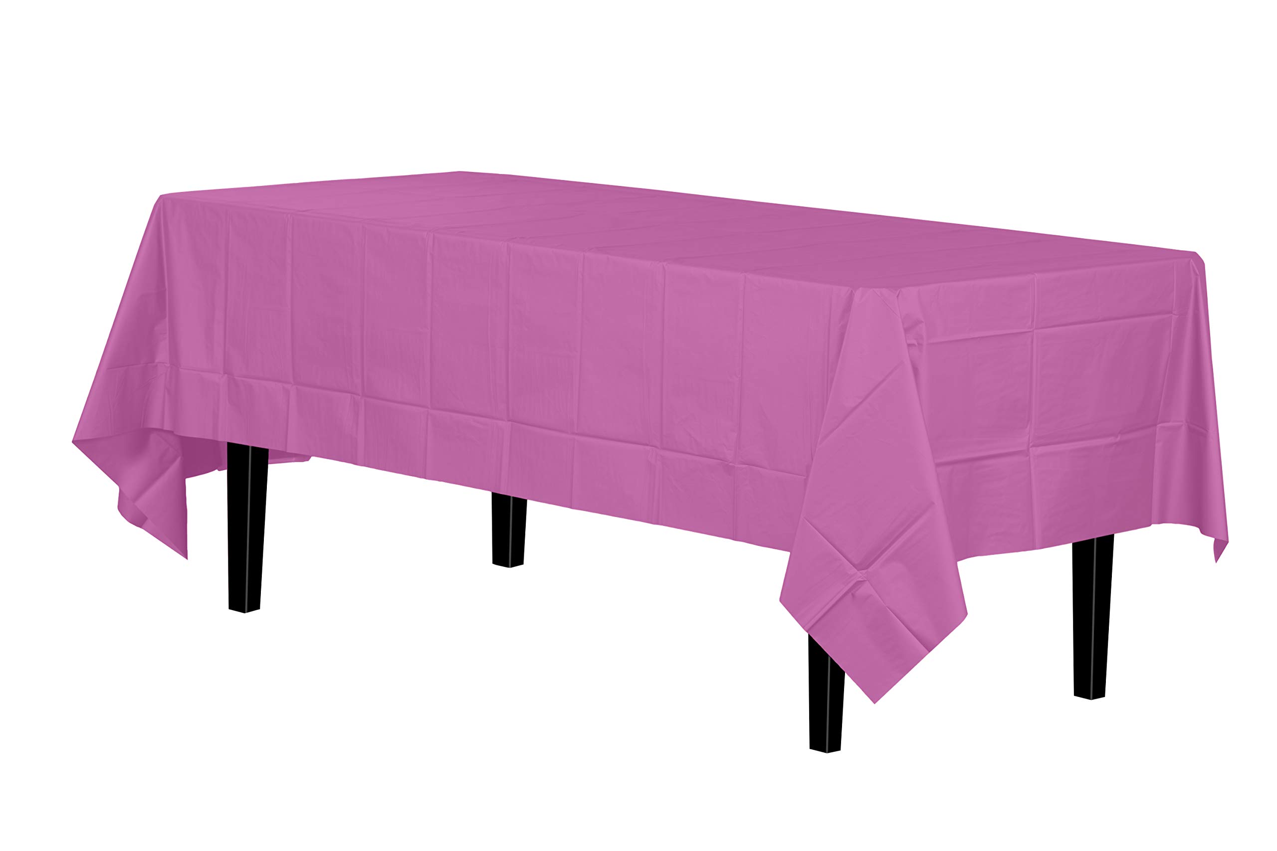 Premium Magenta Plastic Table Cover - Waterproof & Durable for Parties, Picnics & Events - Elegant Decoration for Weddings, Birthdays & Outdoor Gatherings