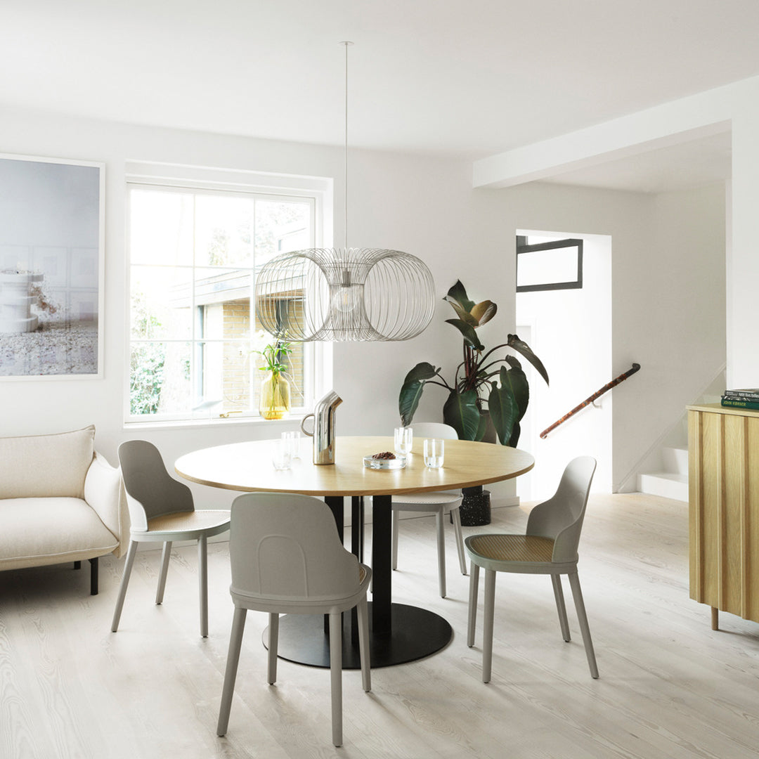 Allez Modern Dining Chair with Wicker Seat - Comfortable Rattan Accent Chair for Kitchen, Dining Room, or Patio