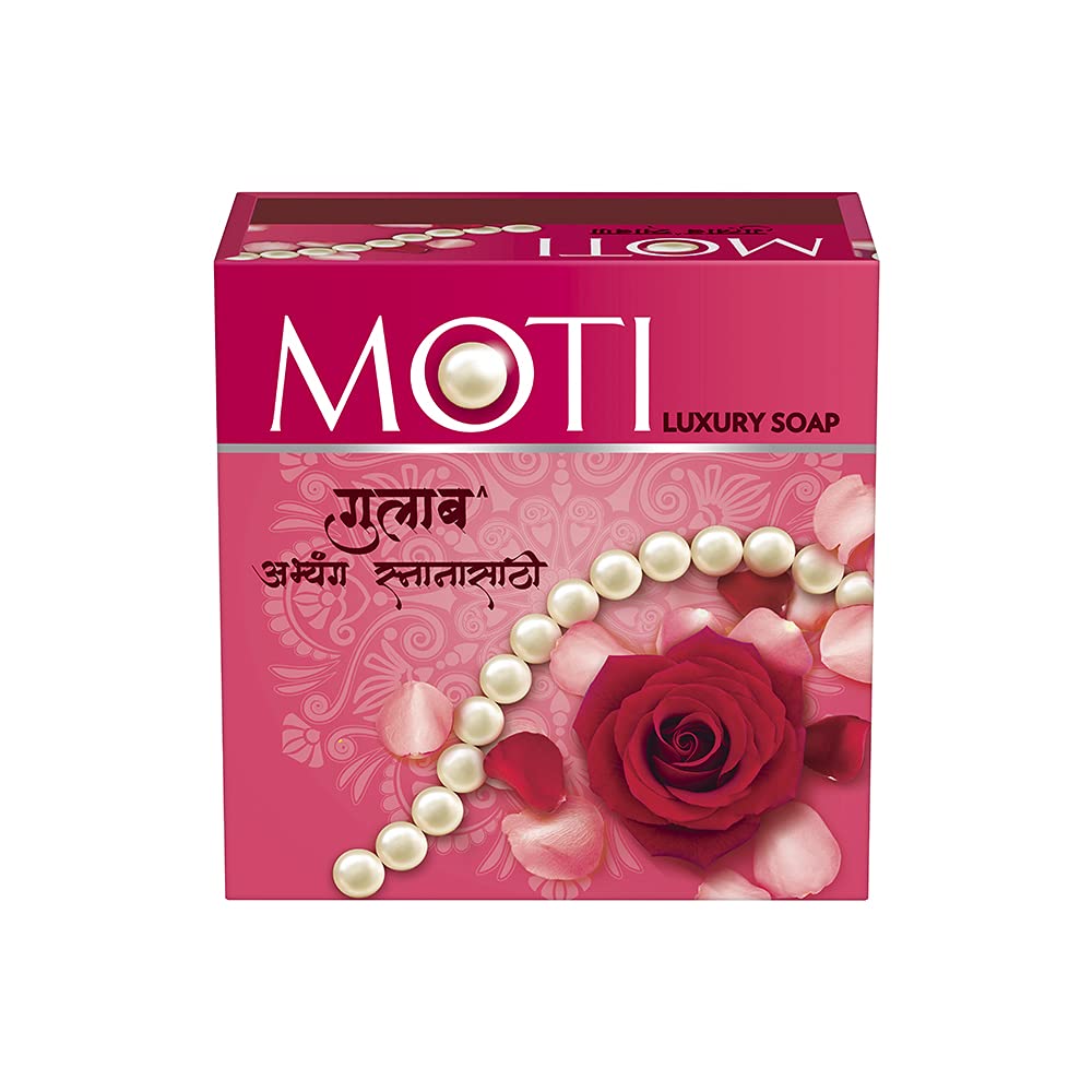 Moti Gulab Luxury Rose Bath Soap - 150g Natural Handmade Soap with Enchanting Floral Fragrance for Women & Men - Perfect for Spa, Gift, and Daily Skincare Routine