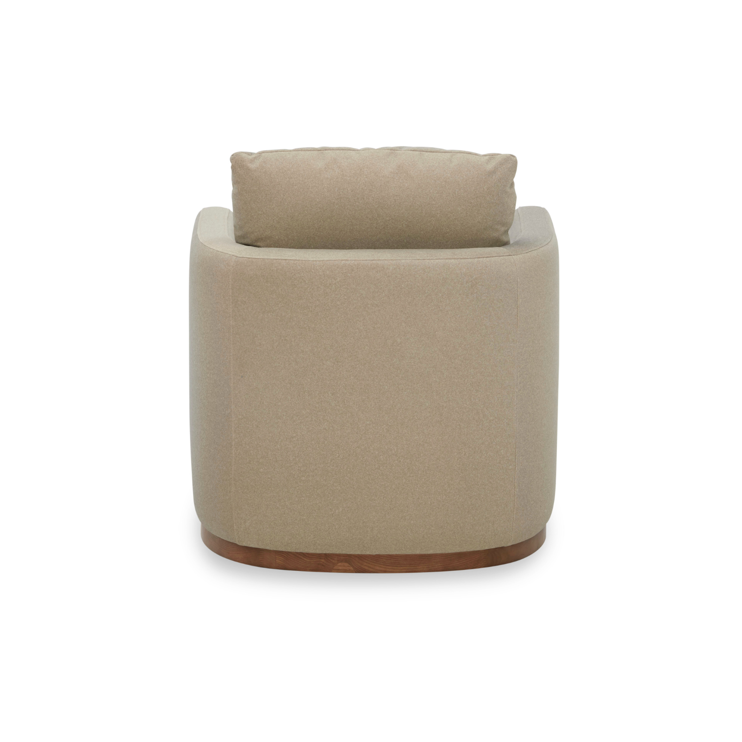 Bellwood Swivel Lounge Chair - Sand Matte Velvet Upholstered Modern Accent Chair for Living Room, Bedroom, or Office - Comfortable 360-Degree Rotating Seat with Sturdy Metal Base