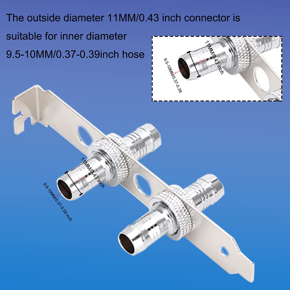 ASHATA G1/4 Thread Water Cooling Hose Connector - 11mm Direct Connect Fitting for PC Liquid Cooling Systems | Perfect for Custom Loop Builds, Gaming Rigs & High-Performance Computers