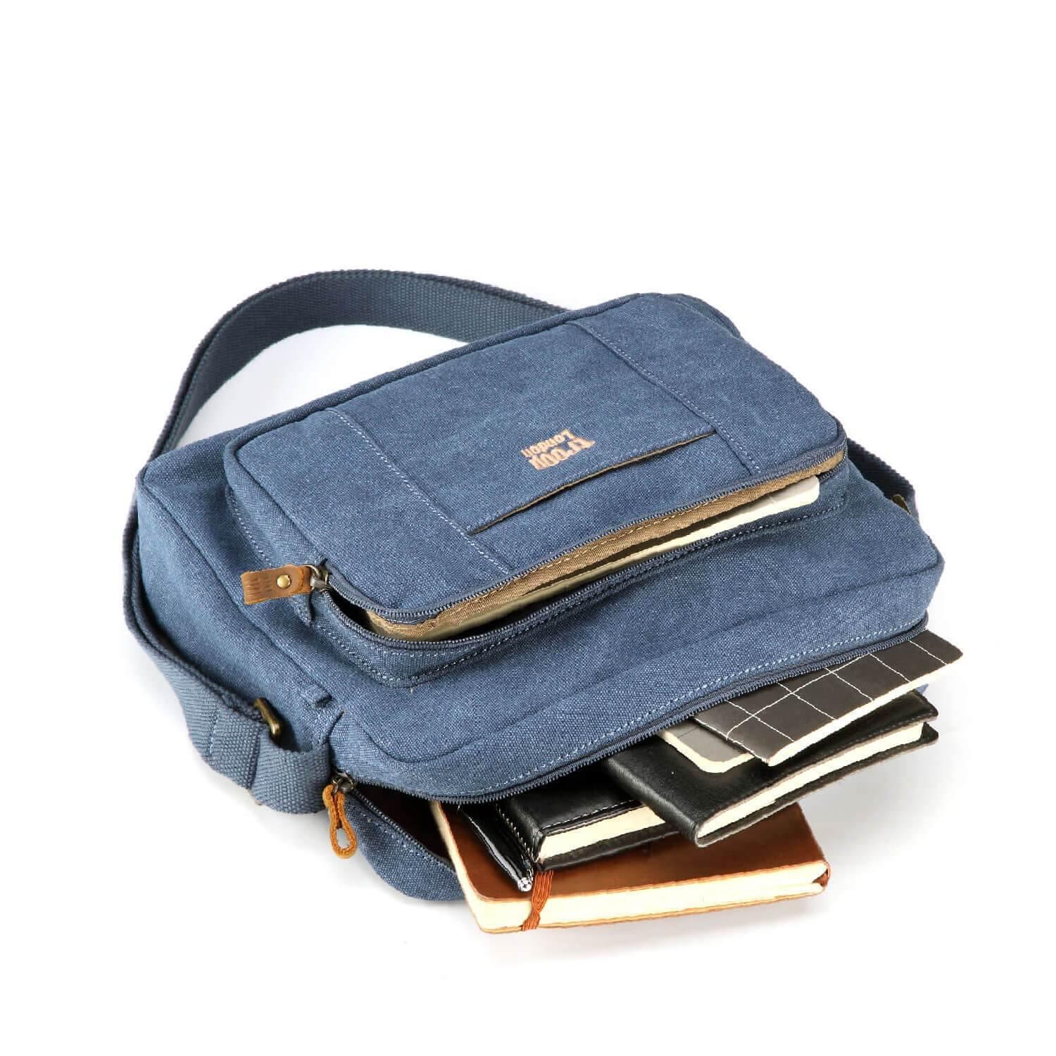 Troop London Classic Canvas Crossbody Bag for Men & Women - Stylish & Durable Messenger Bag for Travel, Work & Everyday Use