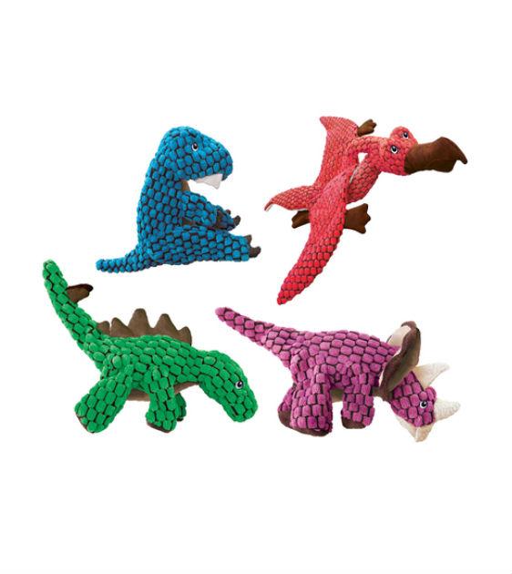 Kong Dynos Green Stegosaurus Dog Toy - Durable Chew Toy for Aggressive Chewers, Interactive Play & Dental Health - Perfect for Indoor & Outdoor Fun