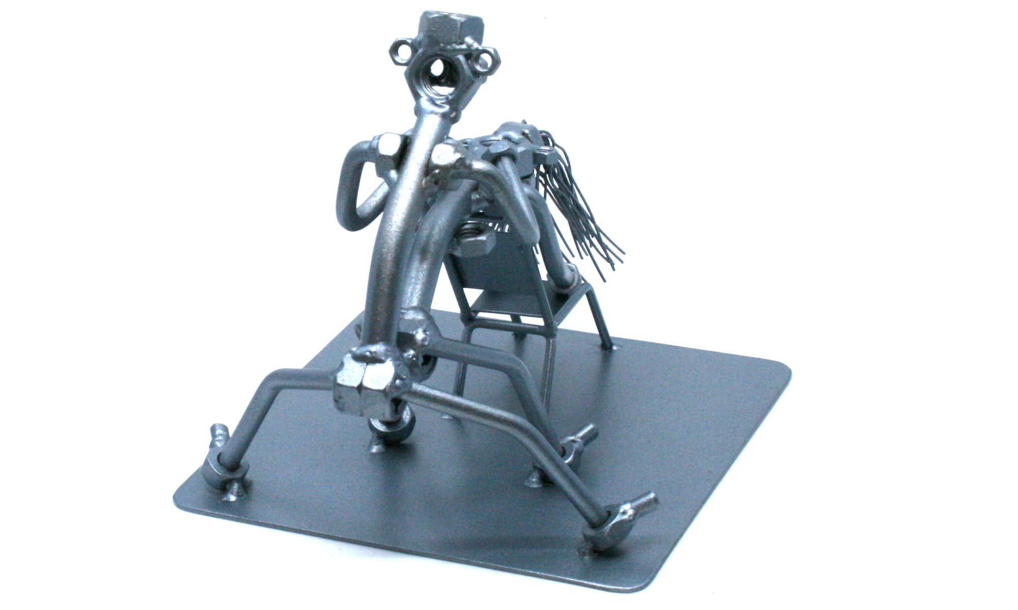 Handmade Scrap Metal Art - Unique Sex Ed Teacher Gift, Nuts & Bolts Sculpture for Sex Instructors, Funny Bridal Shower & Bachelorette Party Present - Perfect for Newlyweds & Educators