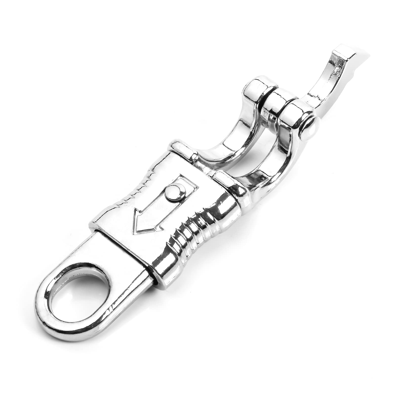 10-Pack Nickel Plated Quick Release Panic Snaps for Paracord & Get Back Whips - Heavy Duty Fixed-Eye Emergency Safety Clips for Outdoor Survival, Camping, Hiking and EDC Gear