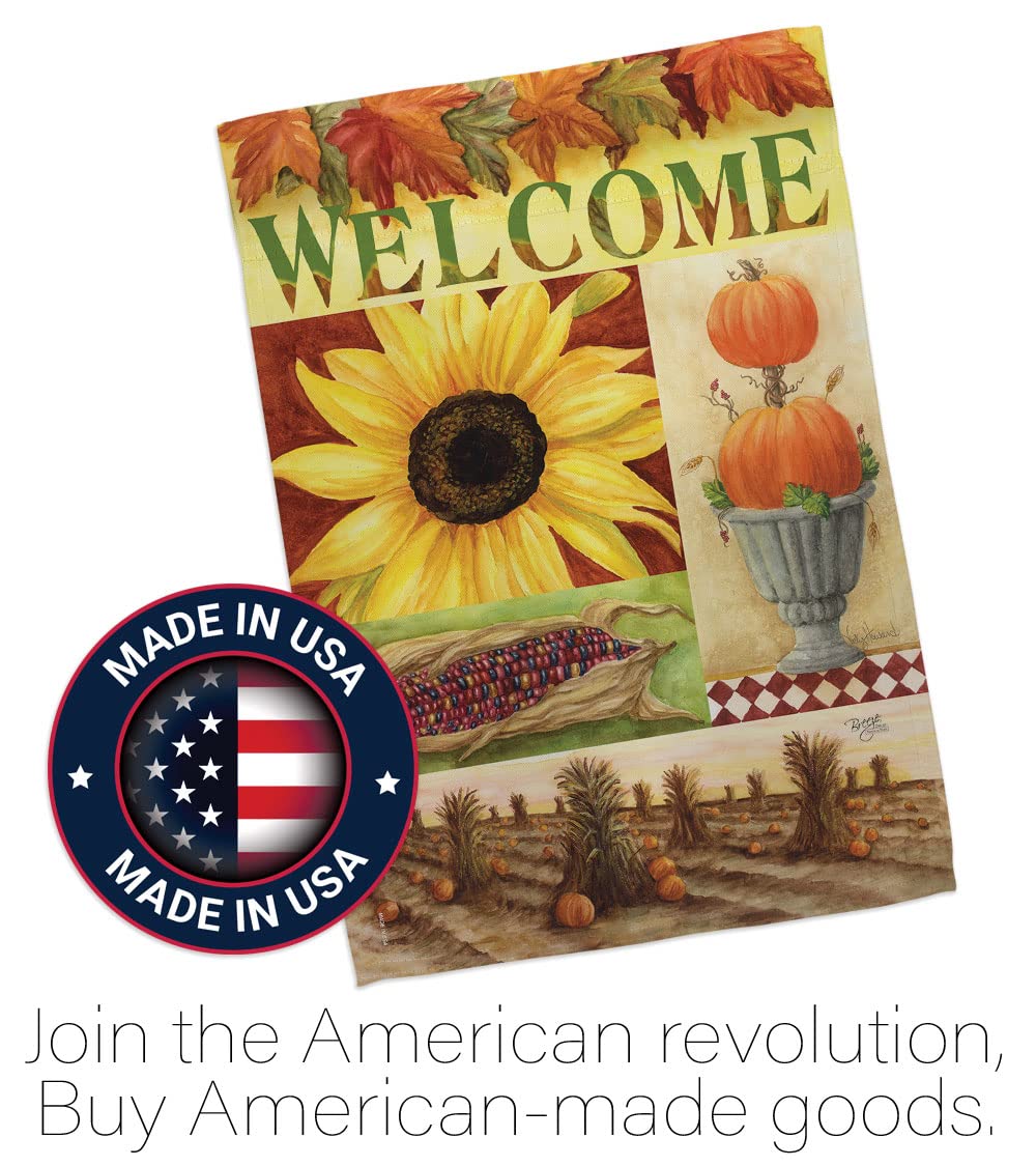 Sunflower Fall Harvest Vertical Flags Set - Home & Garden Decor for Autumn