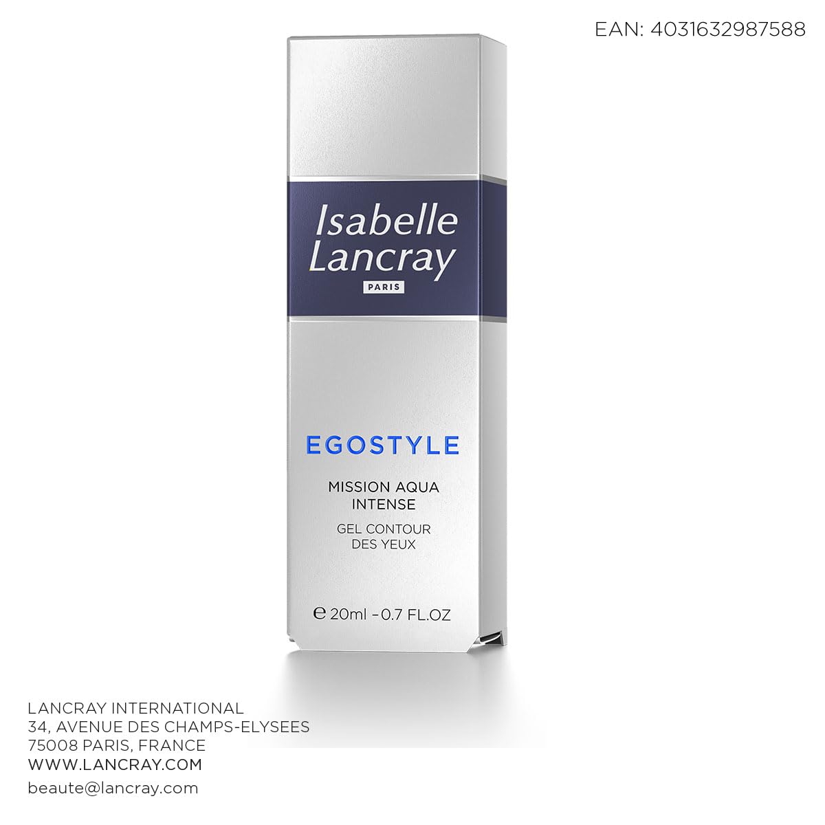 Egostyle Mission Aqua Intense Eye Contour Gel 20ml - Hydrating & Anti-Aging Under Eye Treatment for Dark Circles & Puffiness | Perfect for Night Routine & Travel Skincare