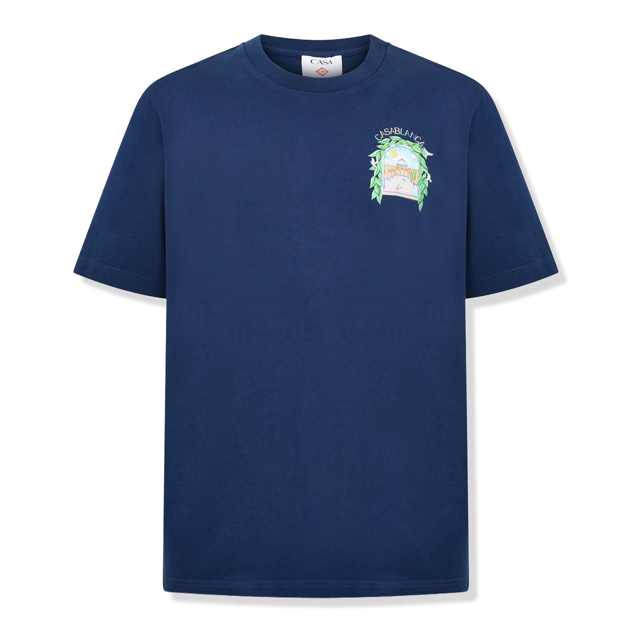 Casablanca L'Arche Tennis Club Graphic Navy T-Shirt - Stylish Cotton Tee for Men - Perfect for Tennis, Casual Wear & Street Fashion