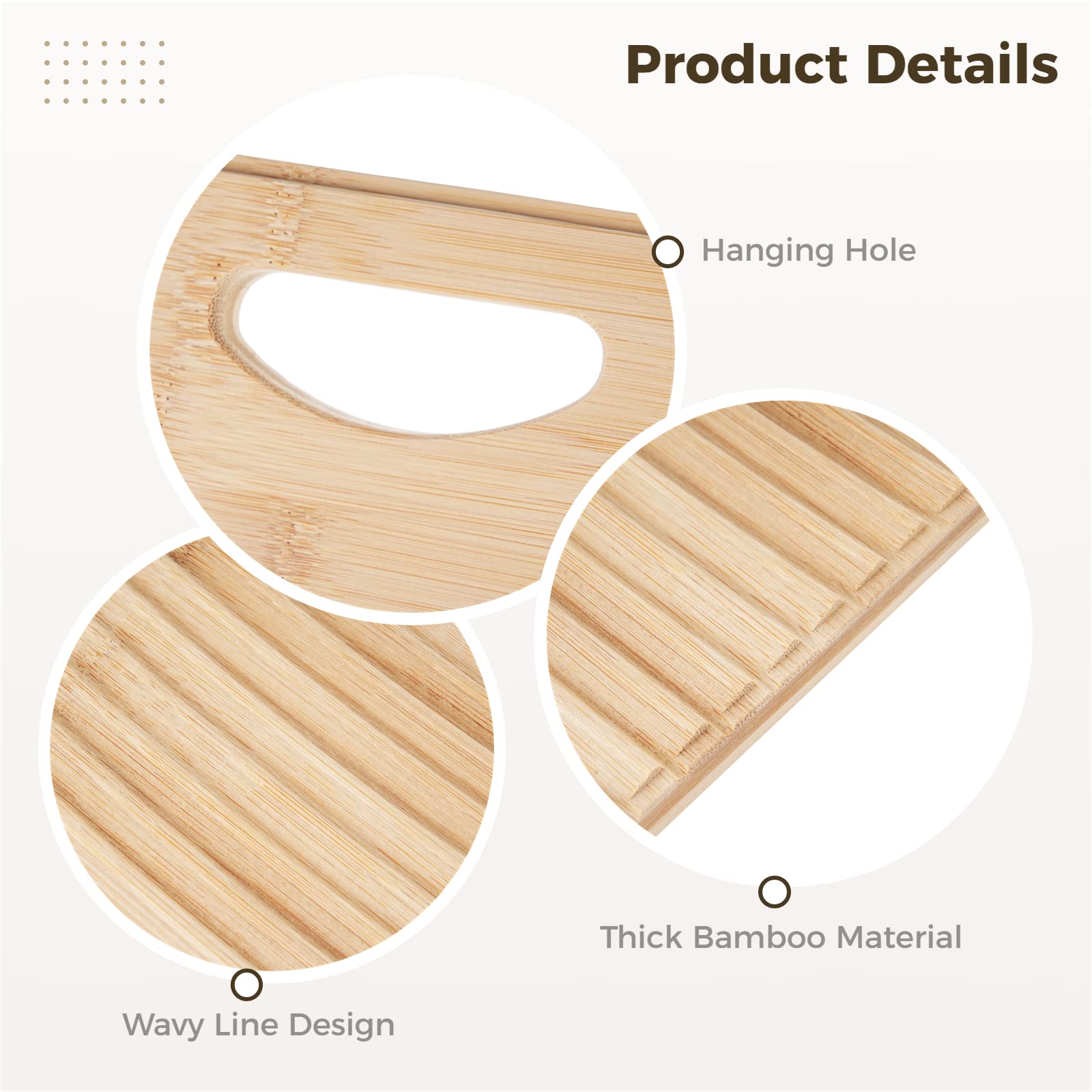 Vintage Wooden Washboard for Hand Washing Clothes - 15.7 x 5.9 x 0.7 Inch Anti-Slip Laundry Cleaning Board with Ergonomic Design - Perfect for Delicate Fabrics, Camping, Off-Grid Living & Eco-Friendly Laundry (40 x 15 x 1.8 cm)