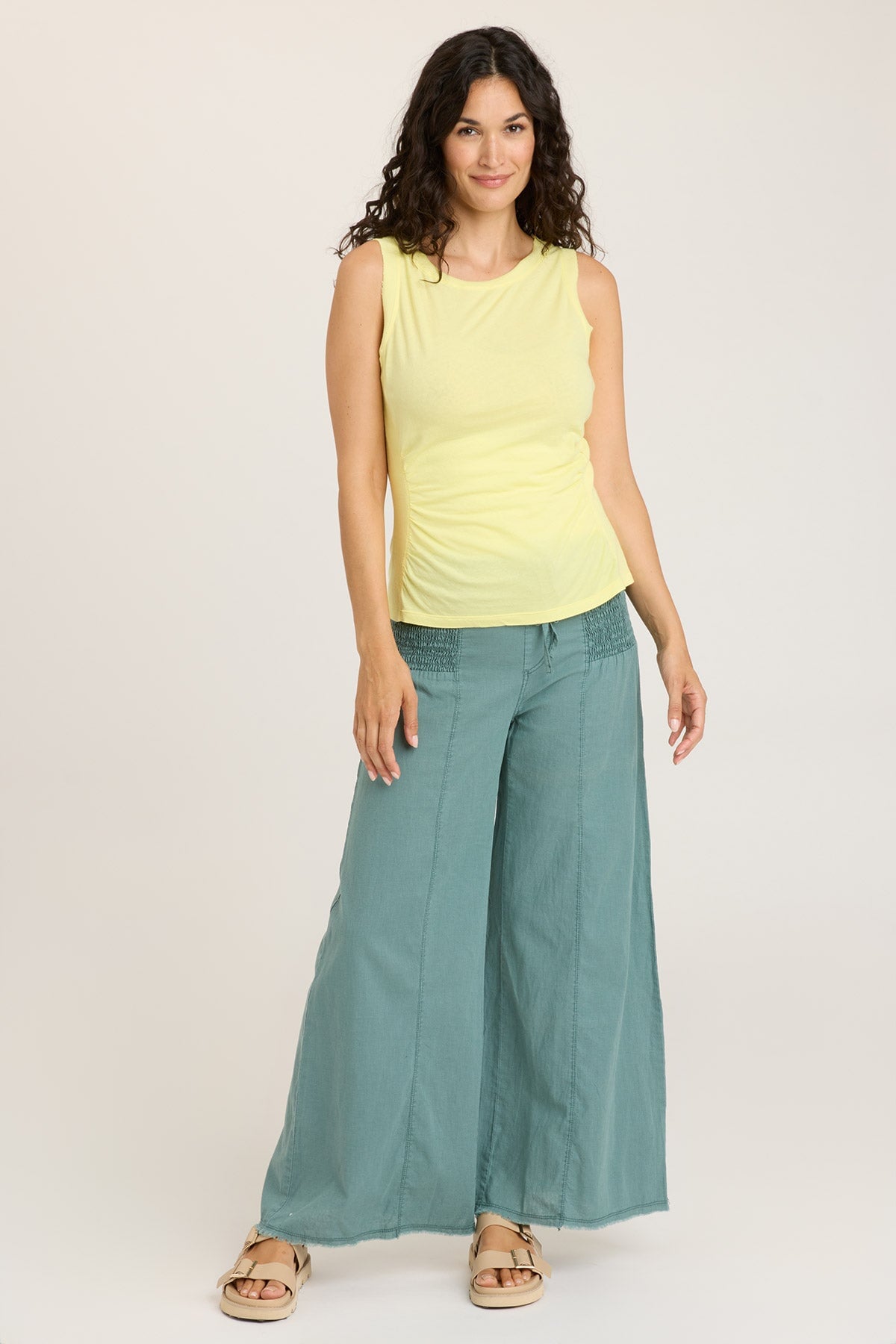 Kaj Wide Leg Folk Tale Pants - Boho Chic High Waisted Trousers for Women | Perfect for Casual Wear, Festivals & Layered Outfits