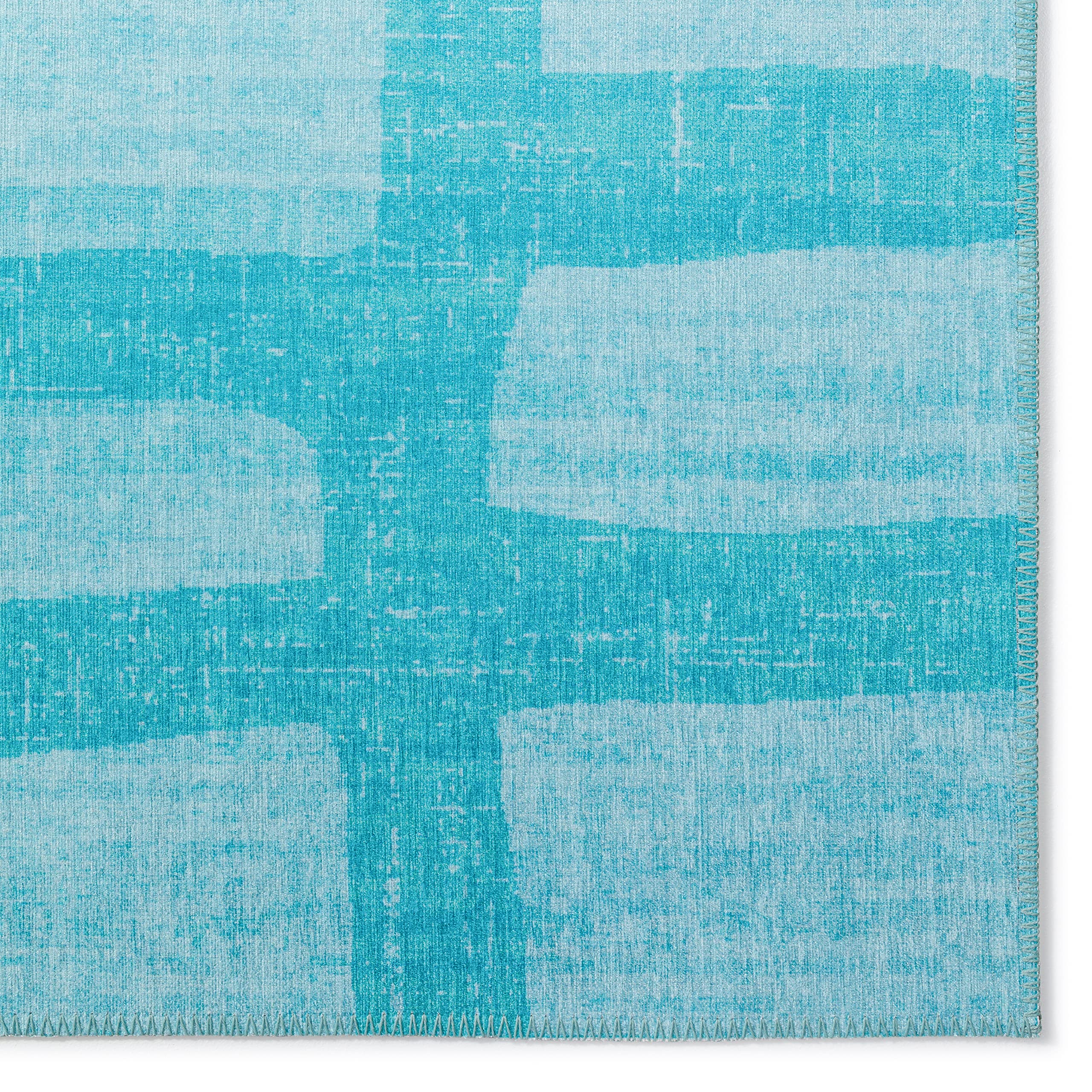 Addison Rugs Yuma AYU34 8' x 10' Turquoise Area Rug - Soft Modern Boho Rug for Living Room, Bedroom & Home Decor