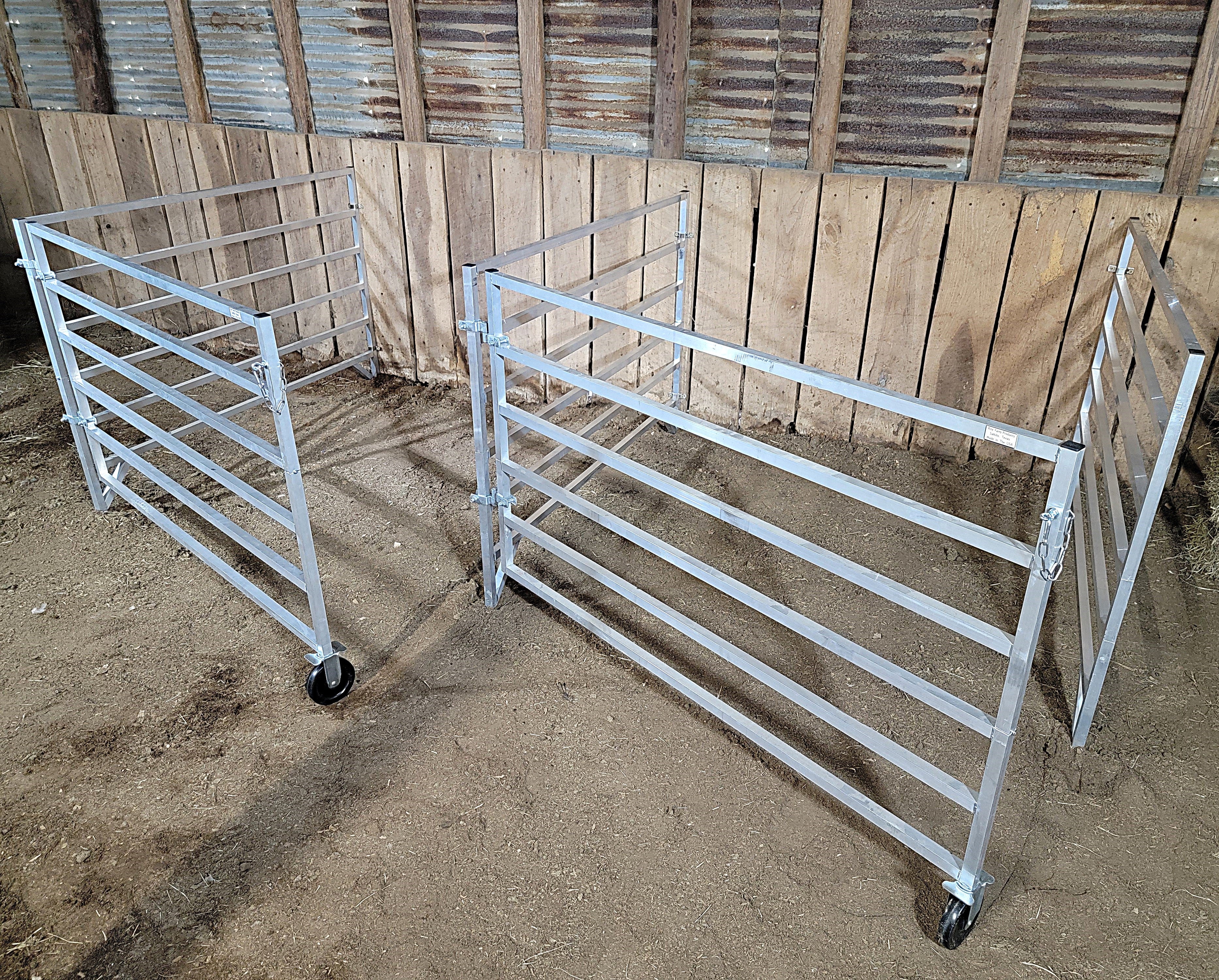 5 Ft x 5 Ft Aluminum Stall Kit - 6 Rail Wall Mounted Horse Stall Panel & Gate - Perfect for Barns, Stables & Indoor Riding Arenas