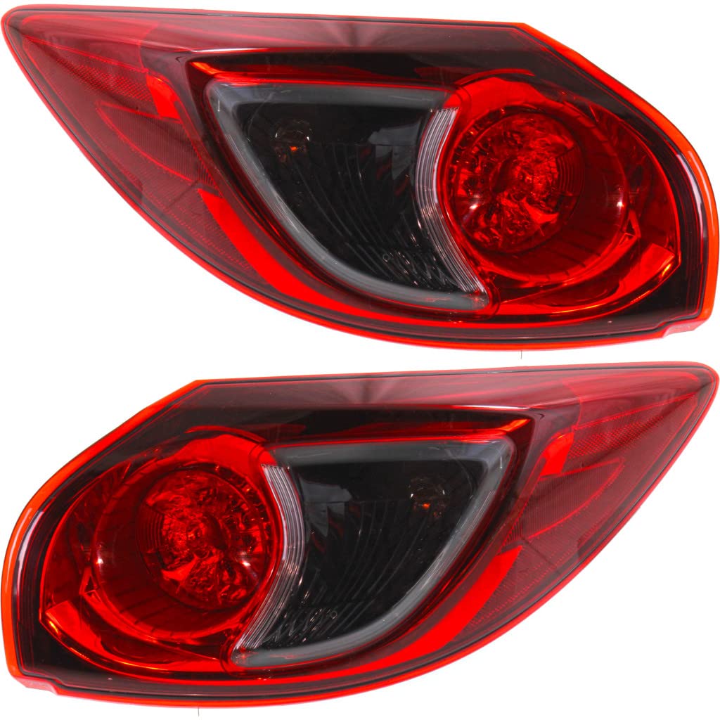 2013-2016 Mazda CX-5 Replacement Tail Lights Set - Left & Right Rear Light Assembly (MA2804111 & MA2805111, KD33-51-160C & KD33-51-150C) - Perfect for Car Restoration & Night Driving Safety