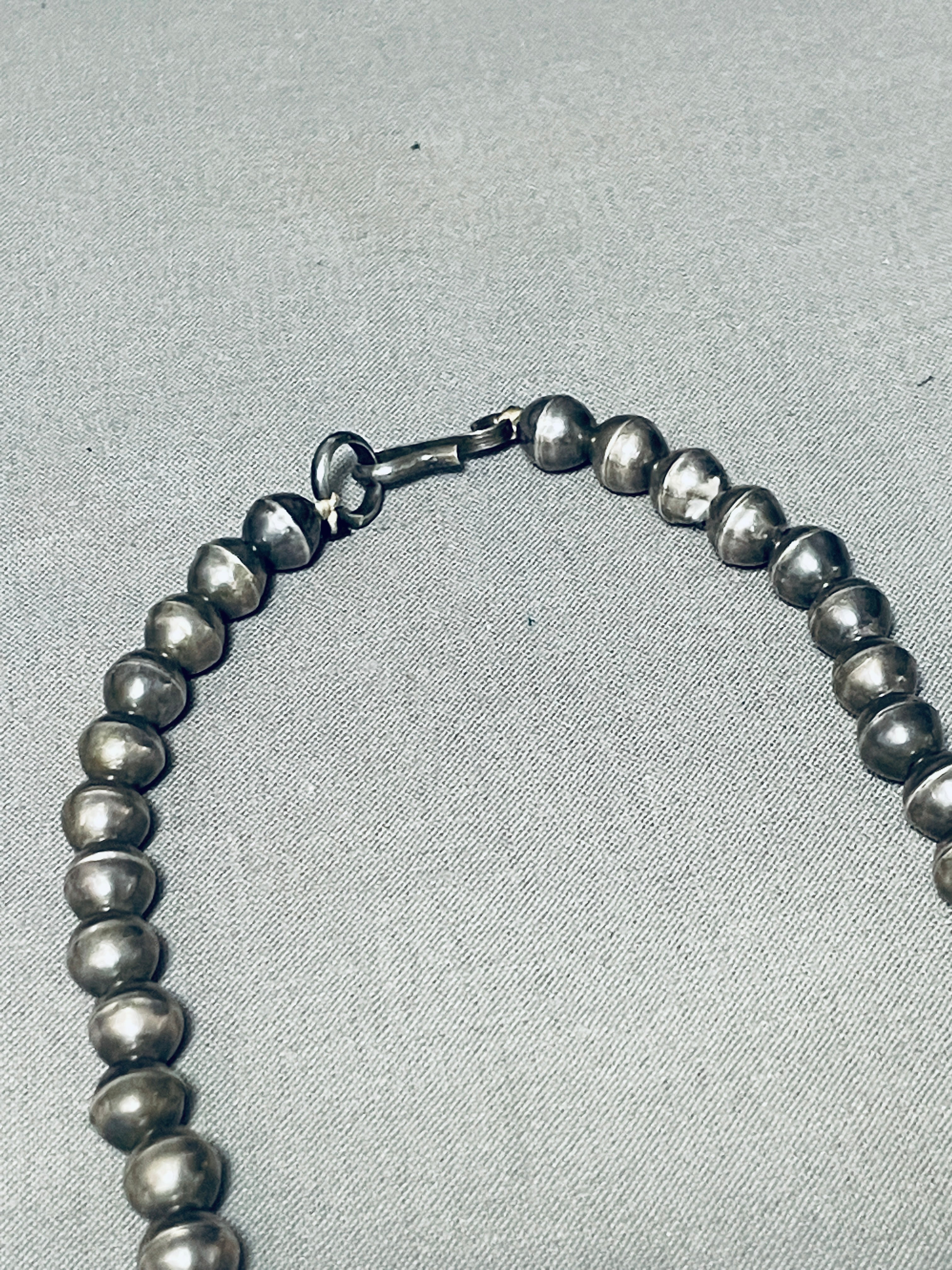 Vintage 1910s-1920s Navajo Sterling Silver Cross Squash Blossom Necklace - Authentic Native American Jewelry for Western Fashion & Boho Style
