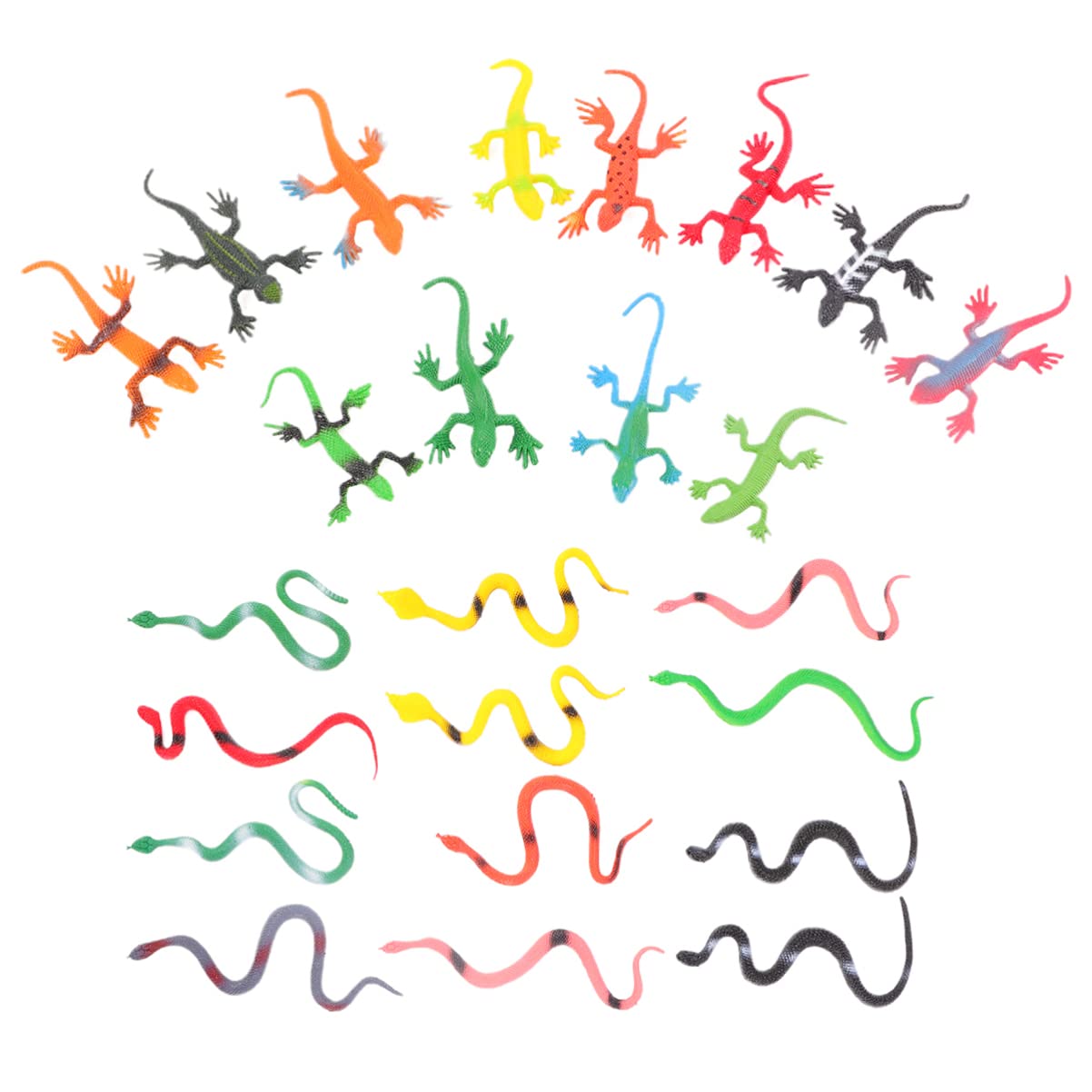 TOYANDONA 24pcs Mini Rubber Lizard Toys - Realistic Reptile Animal Models for Kids, Educational Science Toys, Party Favors & Prank Gifts - Perfect for Classroom, Birthday Parties & Outdoor Play