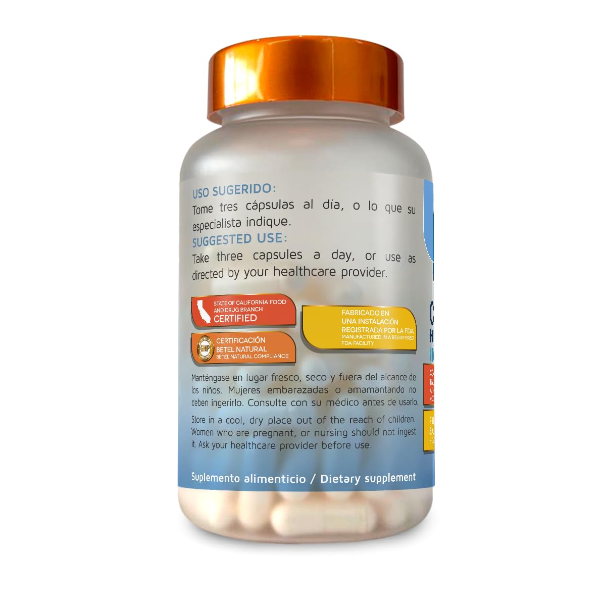Betel Natural Hydrolyzed Collagen (Colageno) with Resveratrol, Vitamin C & Hyaluronic Acid - 90 Capsules for Healthier Skin, Hair & Nails - Supports Joint Health & Anti-Aging - Perfect for Daily Beauty Routine & Wellness Supplement