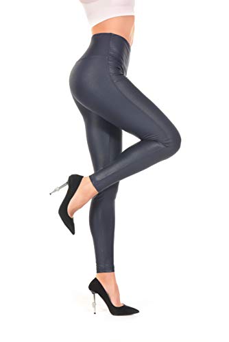RUFIYO Women's Faux Leather Leggings - High Waisted Pleather Pants with Tummy Control | Perfect for Night Out, Party & Casual Wear