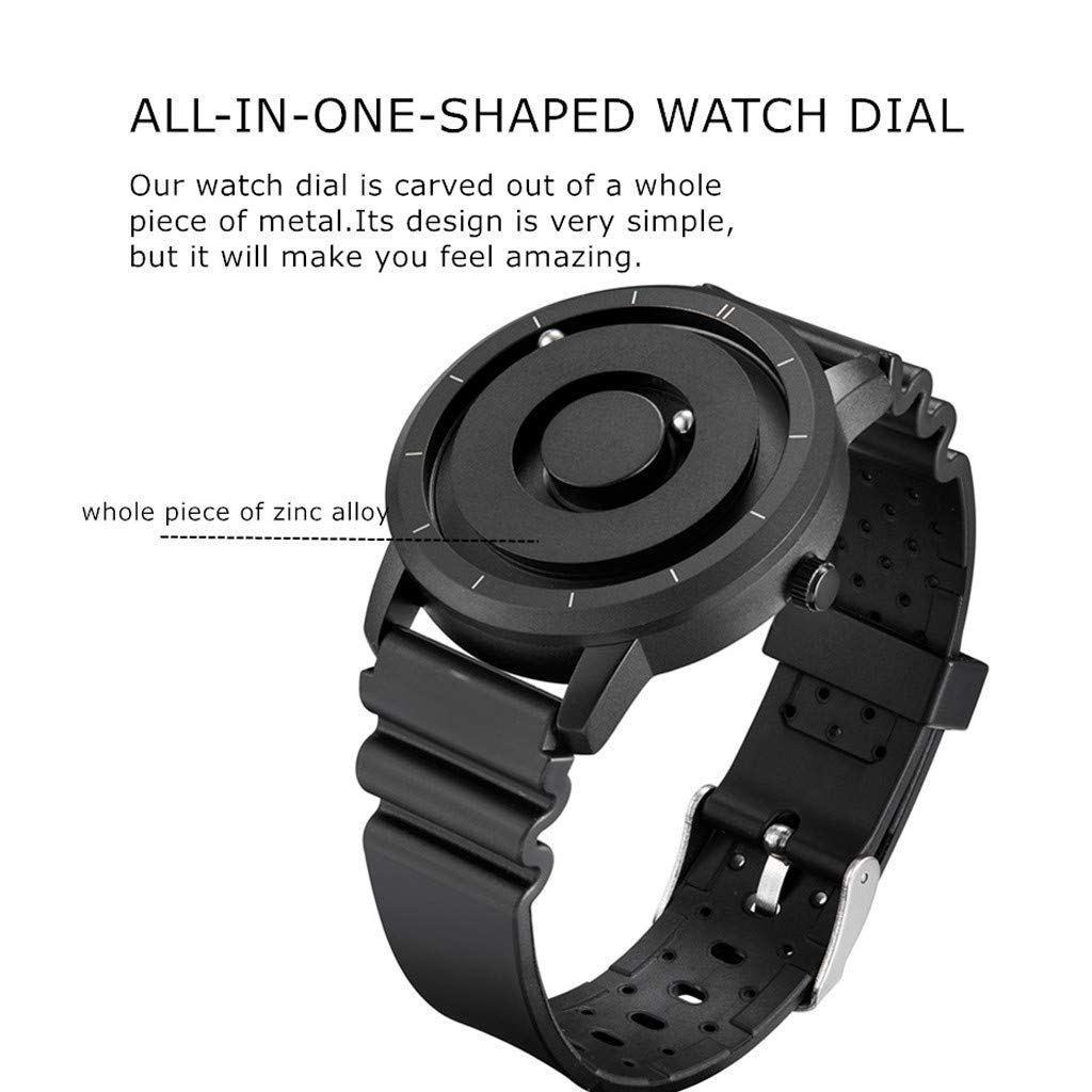 Stylish Magnetic No Quartz Analog Watch - Modern Men's & Women's Wristwatch with Number Markers | Perfect for Business, Casual & Formal Occasions