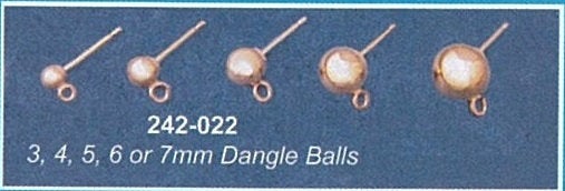 Sterling Silver or 14K Gold 3.7mm Round Ball Stud Dangle Earrings Set (2 Pieces) - Perfect for Everyday Wear, Parties & Gift Giving