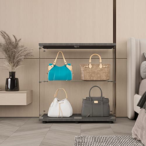 Black 2 Doors 2 Shelves