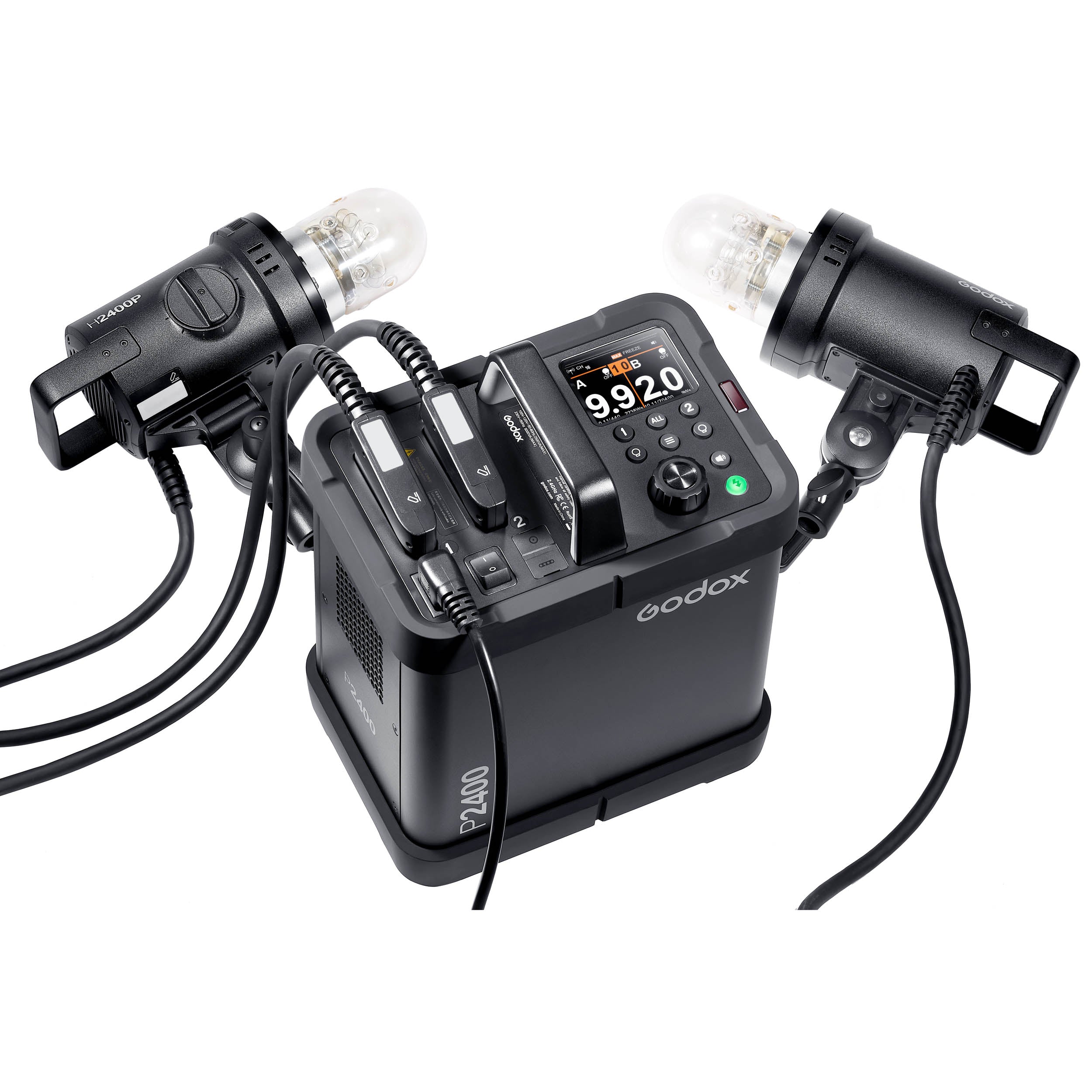 GODOX P2400P 2400W Studio Flash Pack with 2 H2400P Flash Heads - Professional Photography Lighting Kit for Portraits, Product Shoots & Commercial Studios